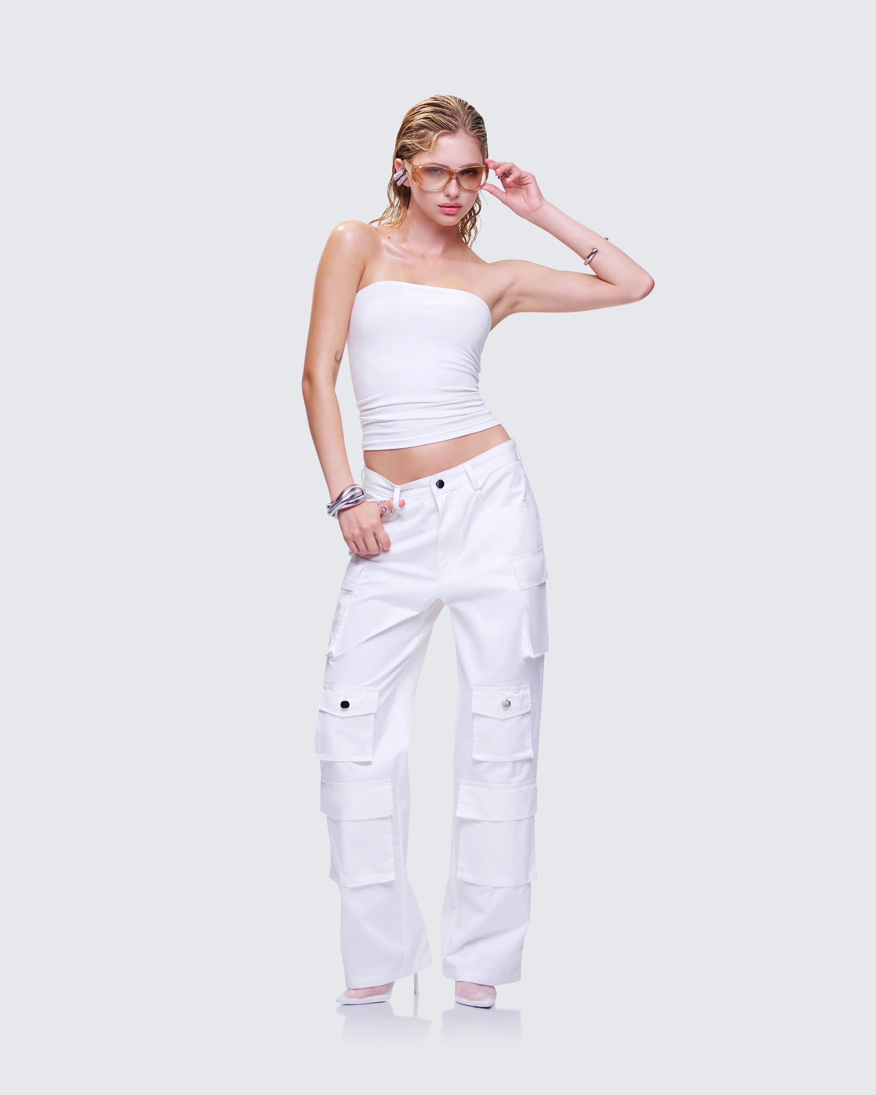 Aaliyah White Jersey Tube Top - Image 5