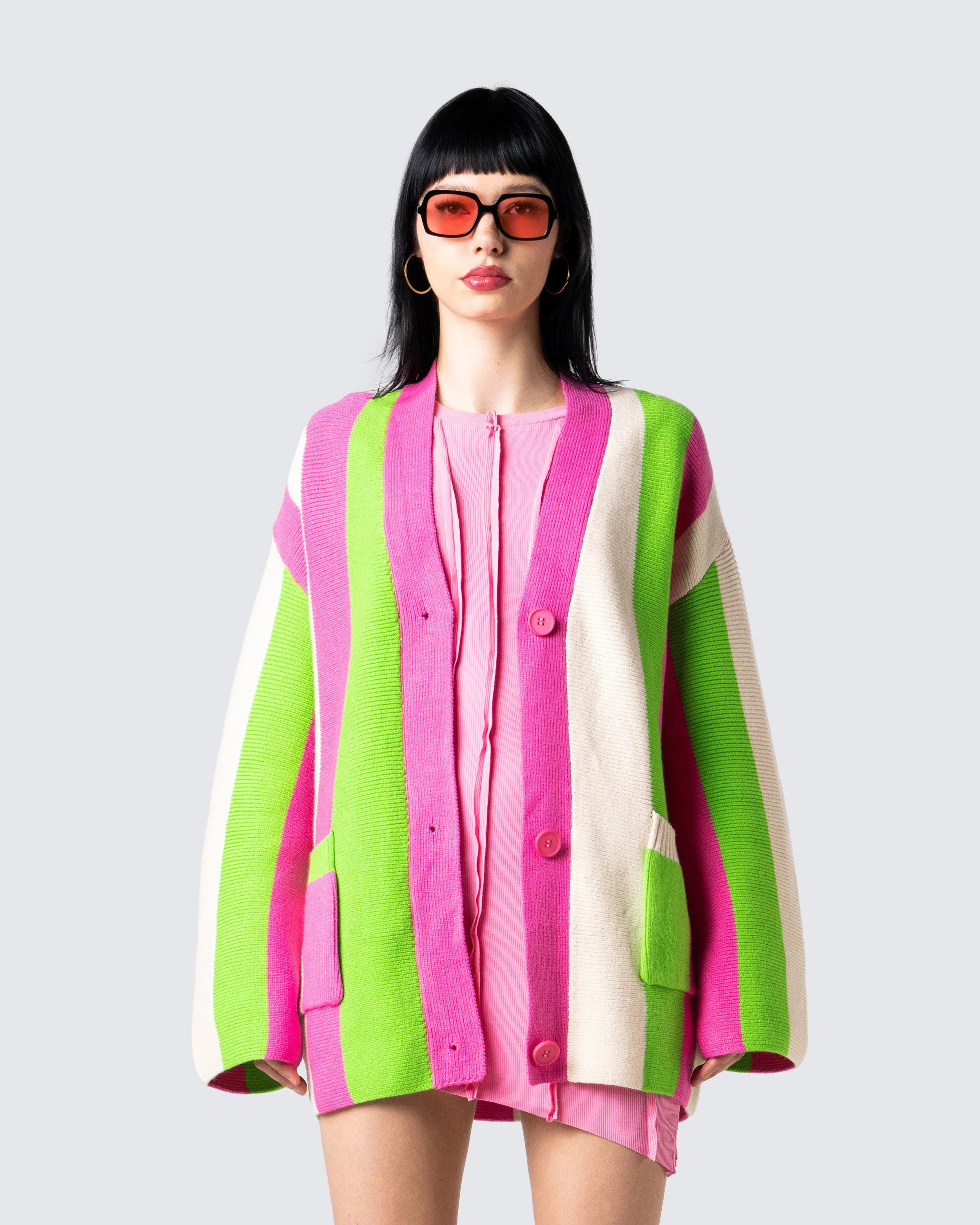 Abbie Multi Striped Cardigan - Image 4
