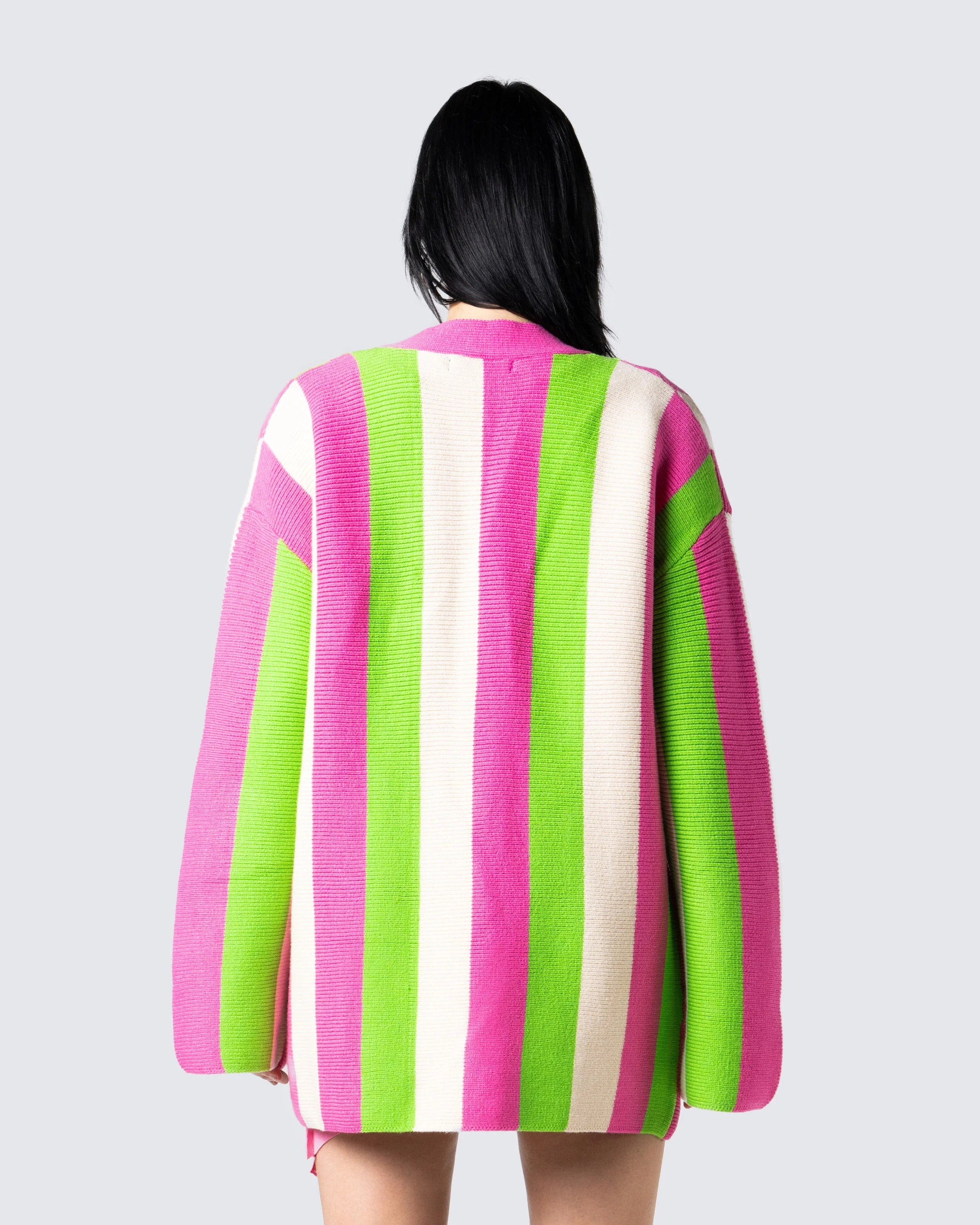 Abbie Multi Striped Cardigan - Image 6