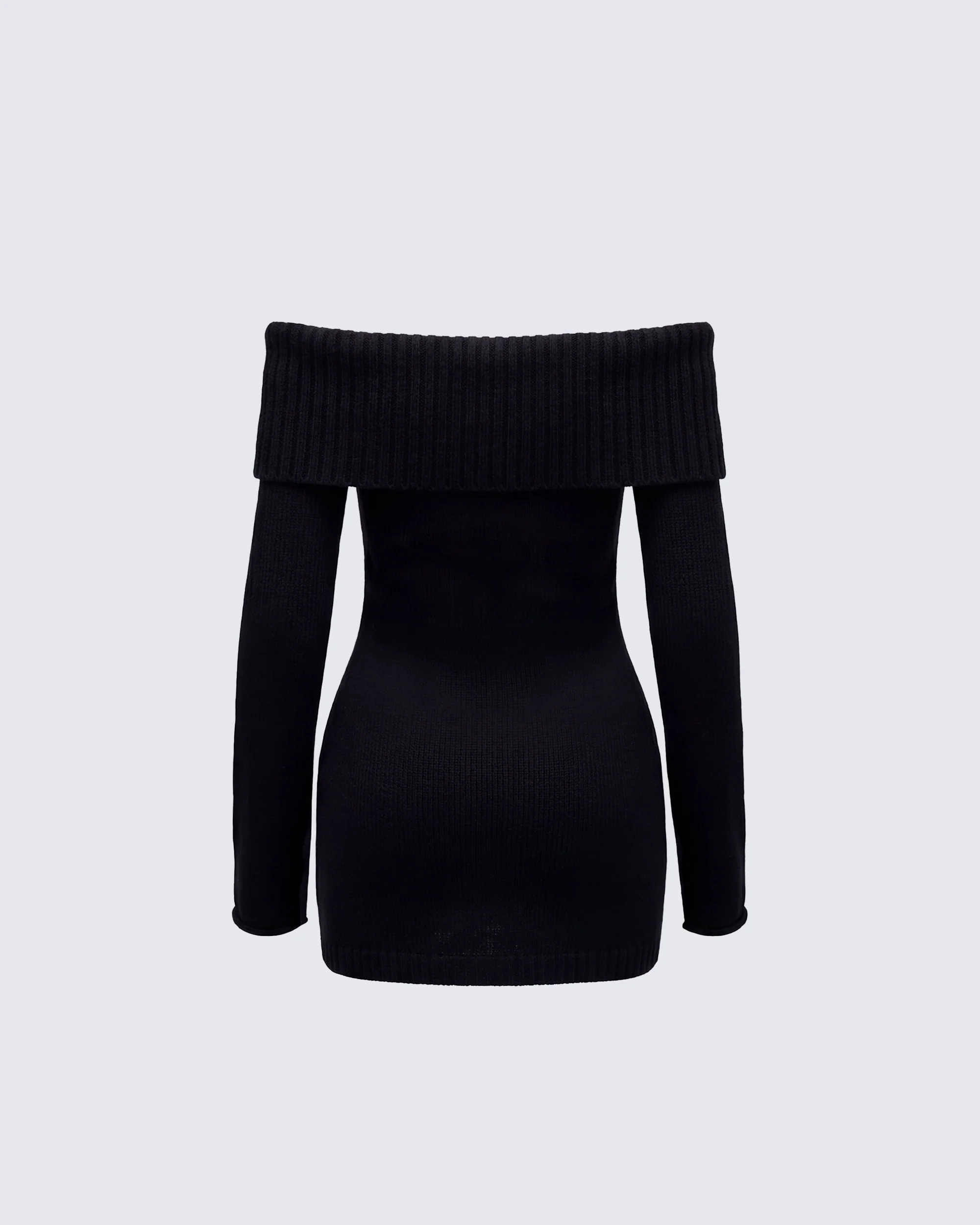 Abeni Black Sweater Mini Dress - Image 2