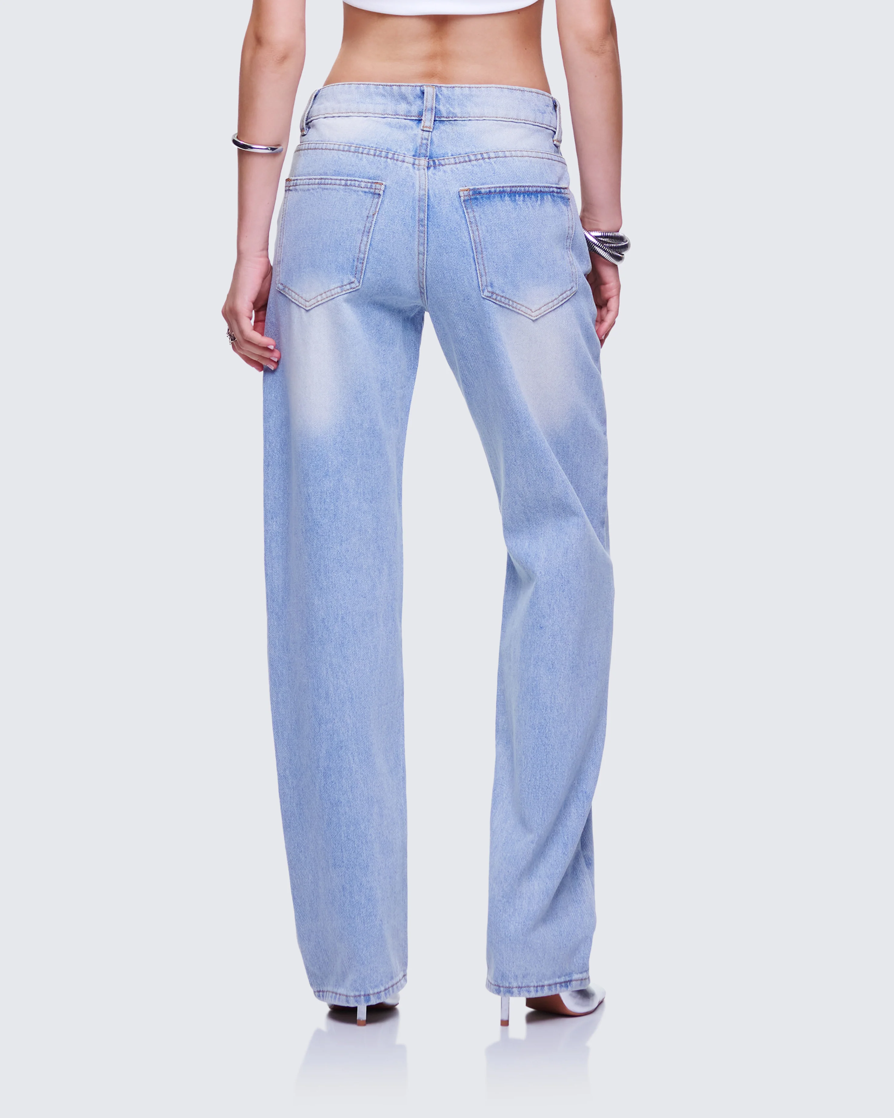 Achara Blue Denim Low Rise Jean - Image 4