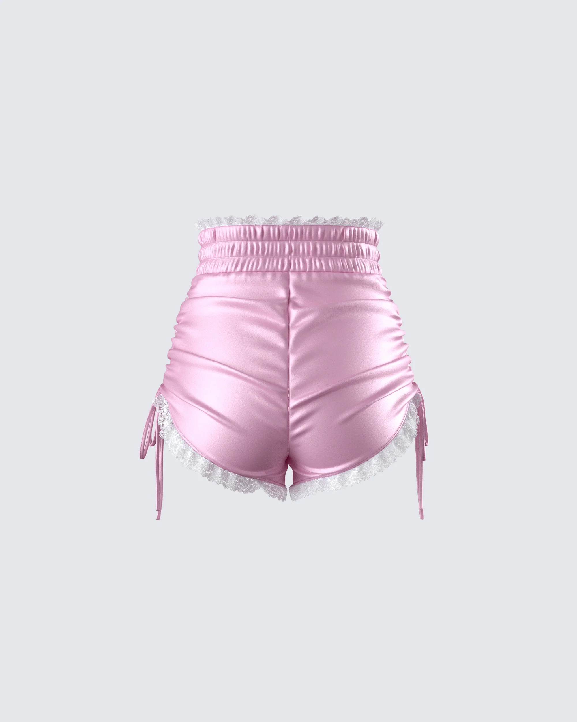 Adara Pink Ruched Mini Short - Image 3