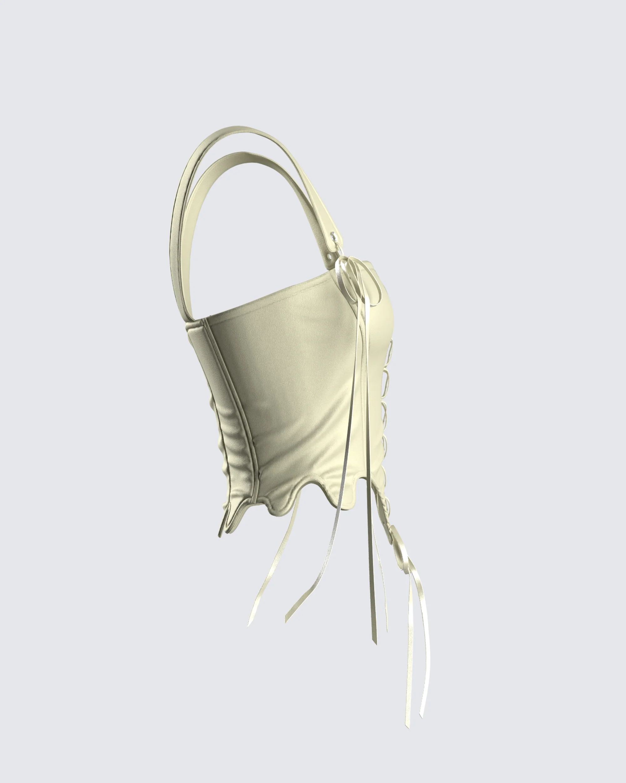 Adriana Green Lace Up Corset Top - Image 2