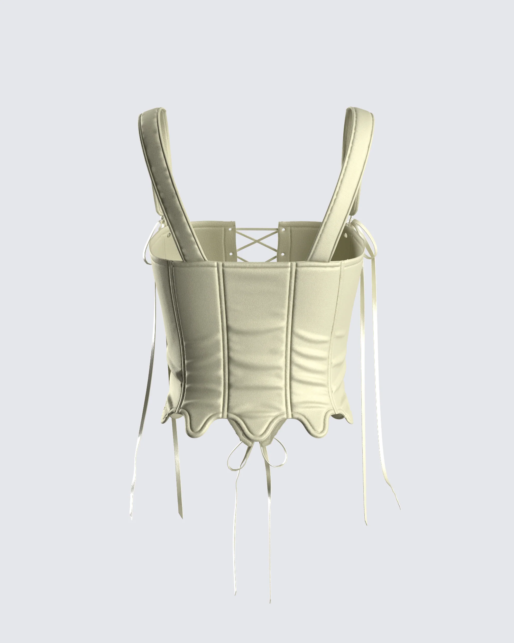 Adriana Green Lace Up Corset Top - Image 3