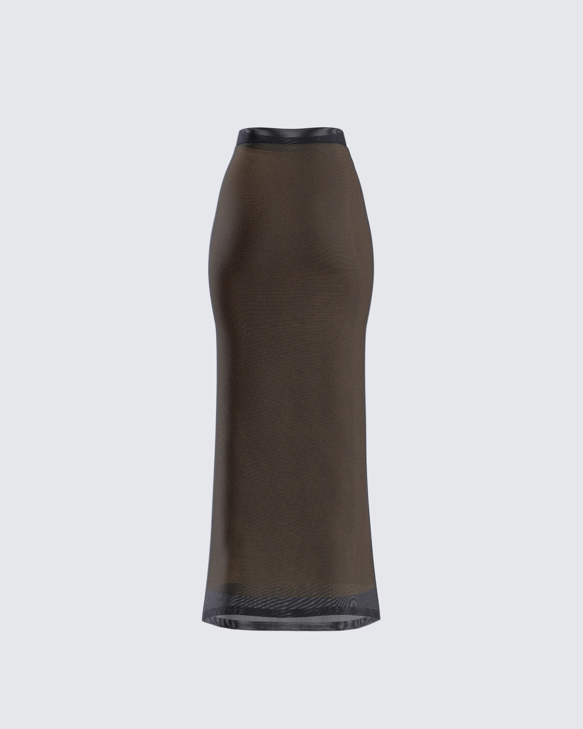Aela Black Mesh Maxi Skirt - Image 3