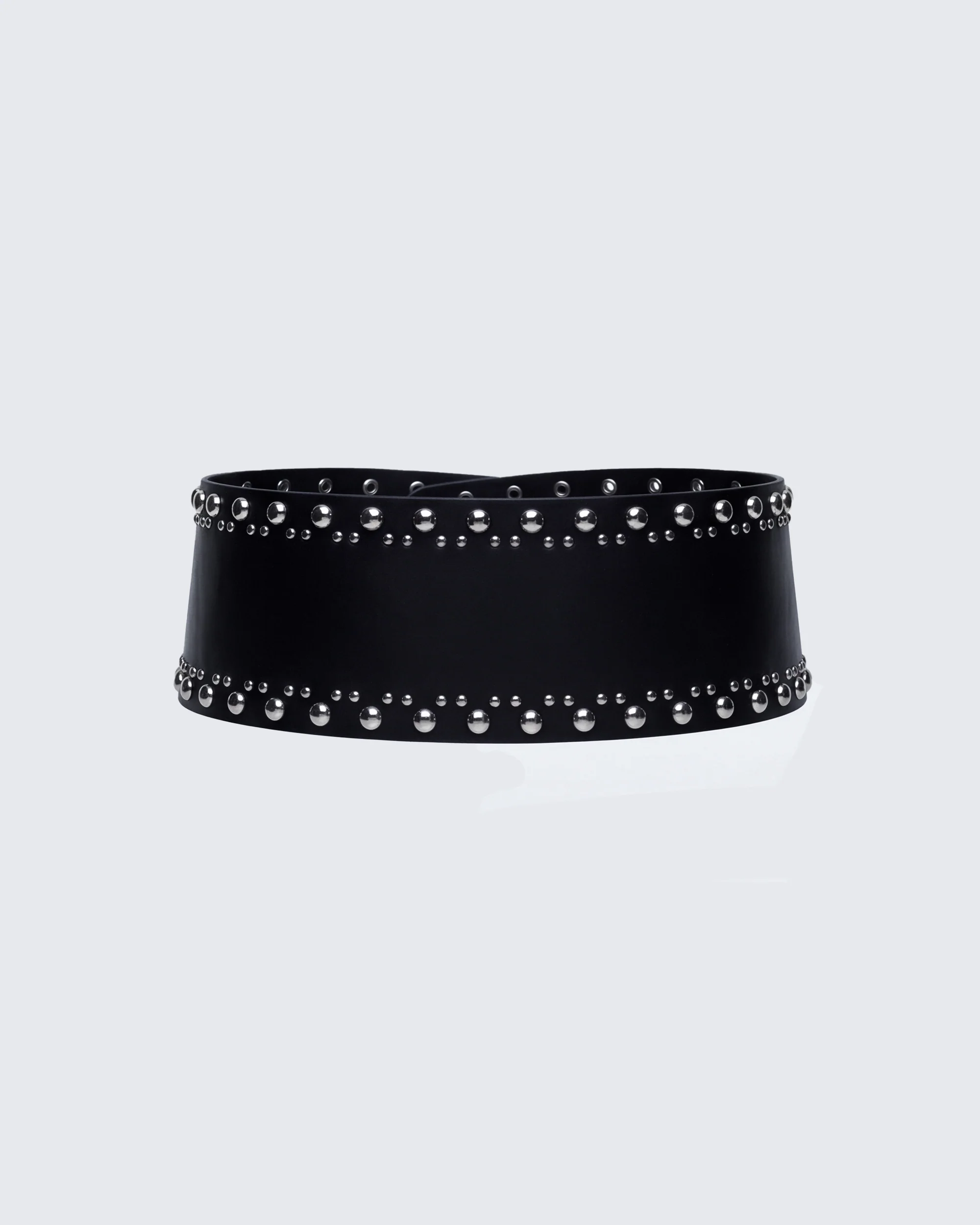 Aerilyn Black Double Wrap Studded Western Hip Belt - Image 2