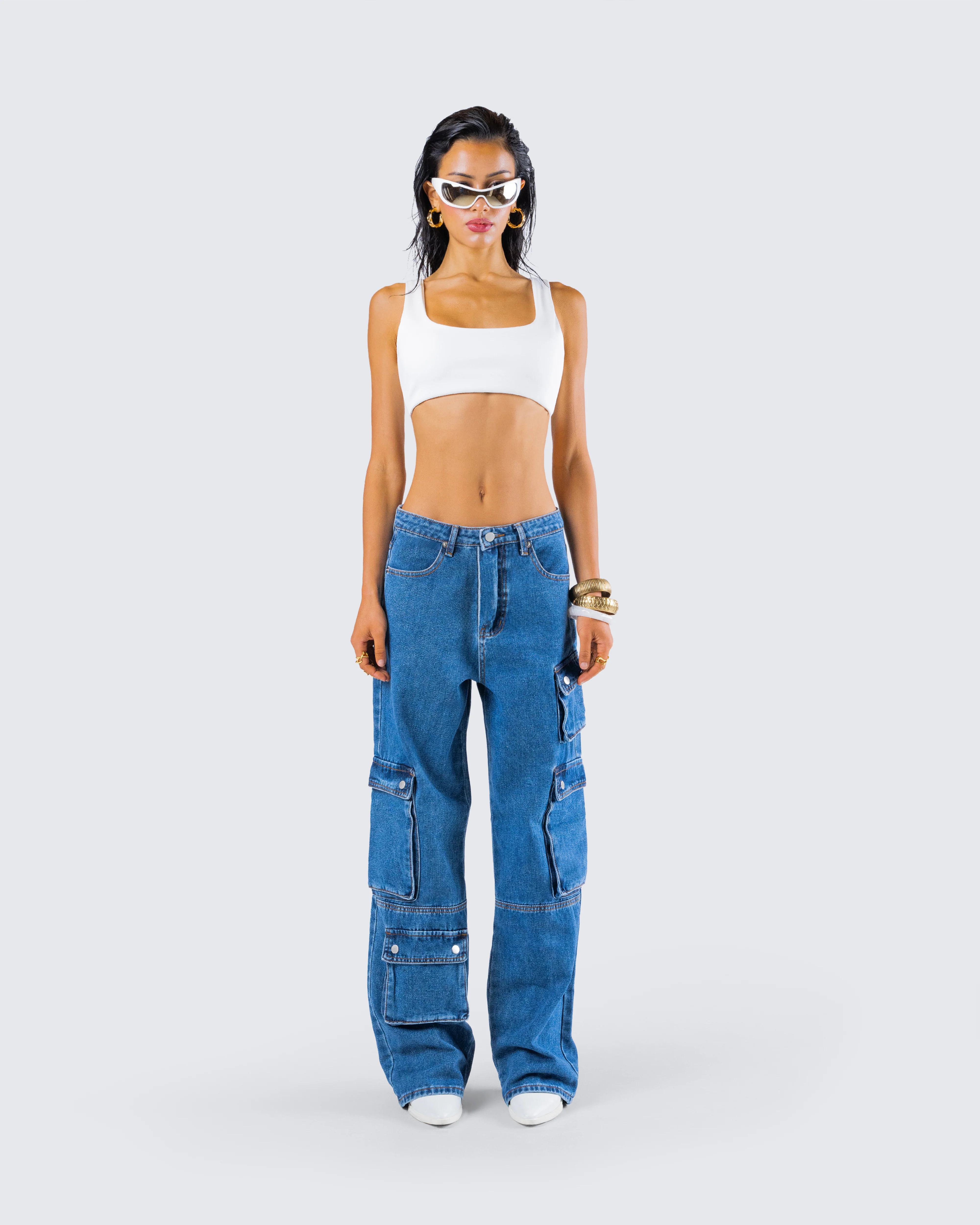 Agnetha Denim Cargo Set - Image 4