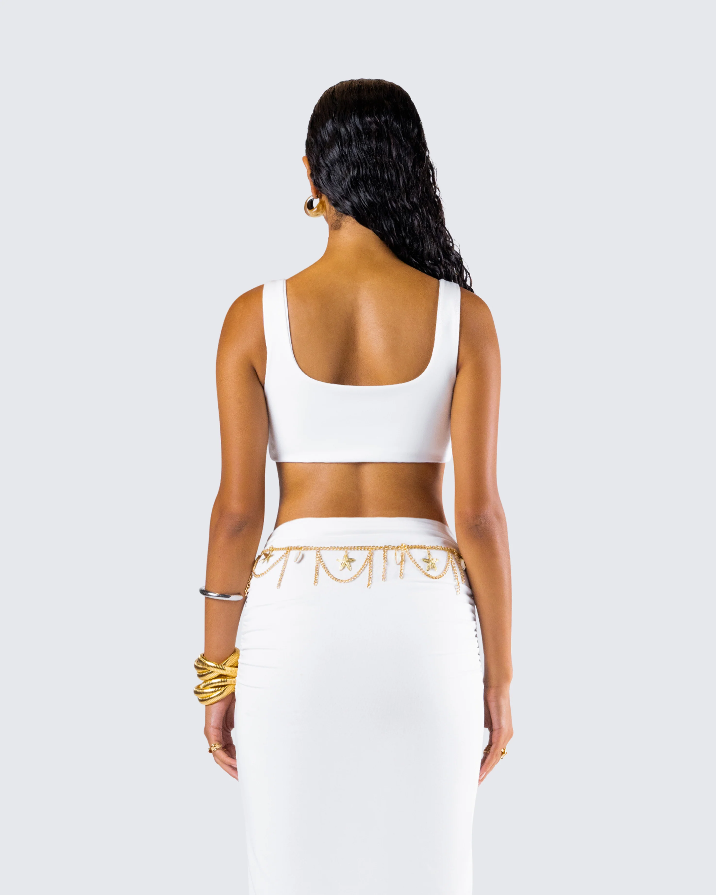 Agnetha White Jersey Bra Top - Image 7