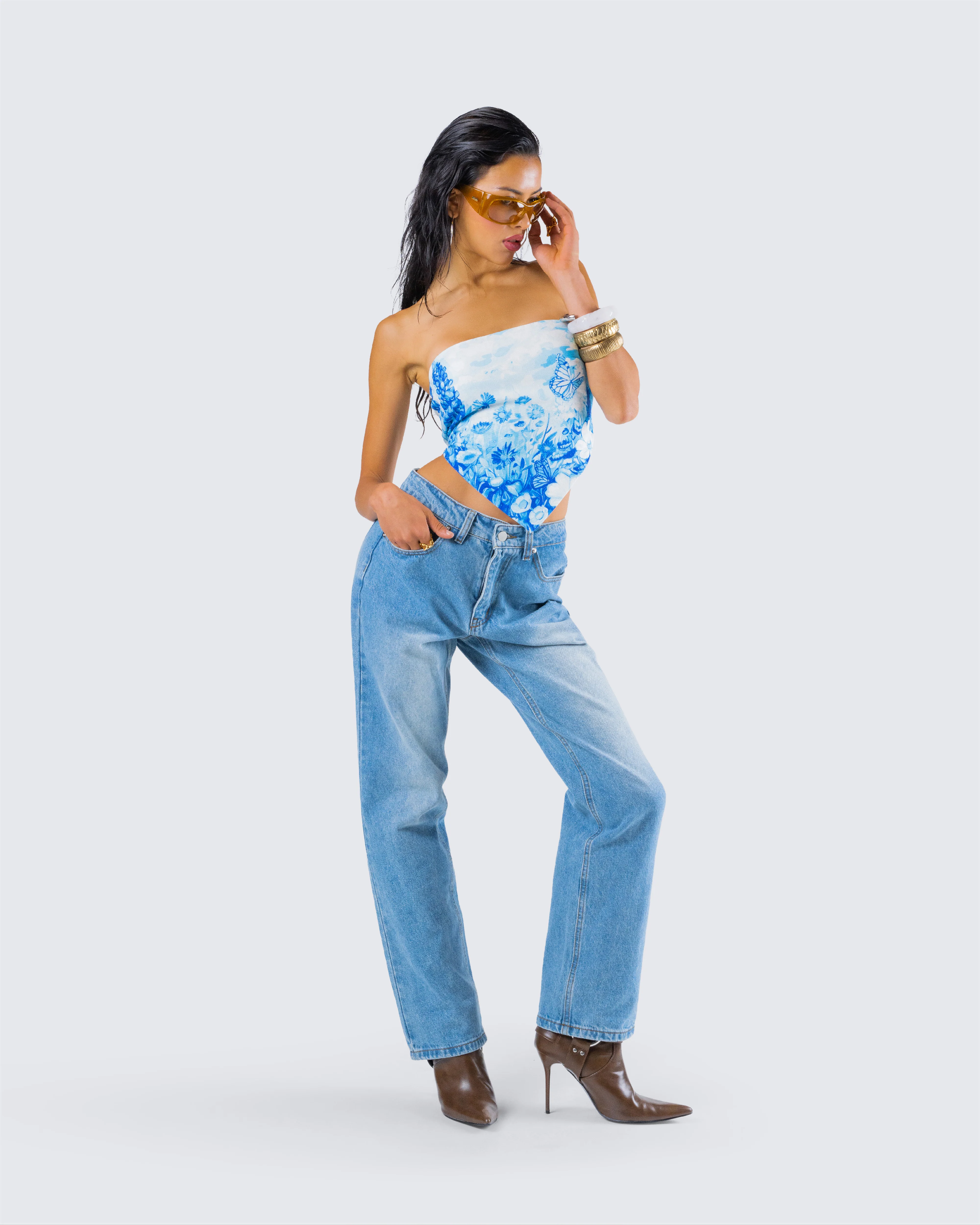 Ahmeira Blue Denim Jean - Image 9