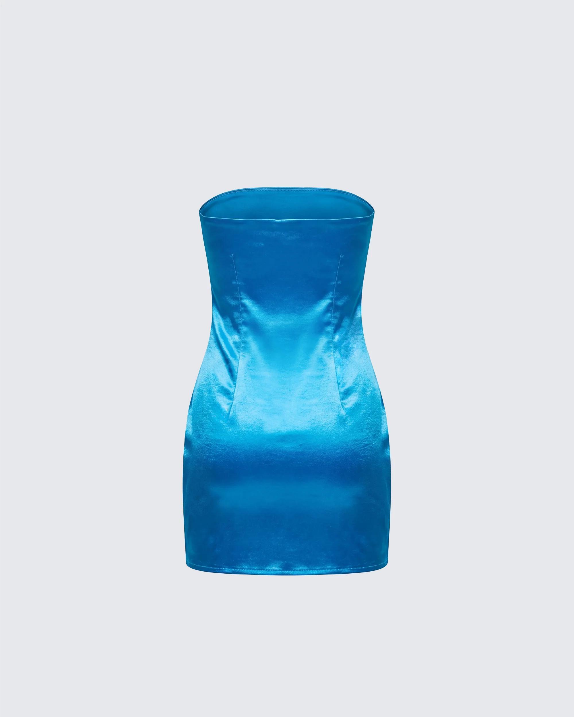 Ainsley Blue Metallic Mini Dress - Image 2