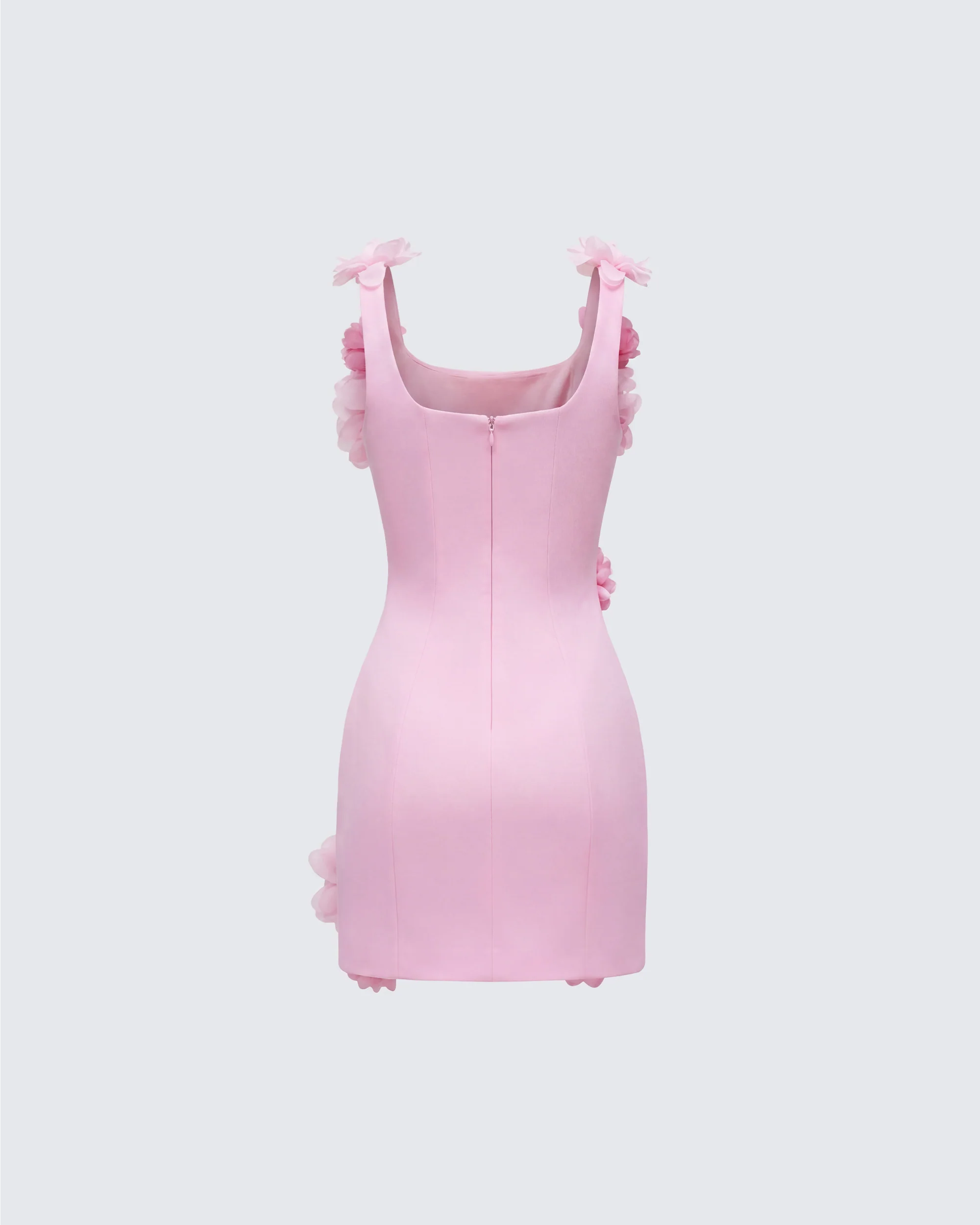 Aisling Pink Rosette Mini Dress - Image 2