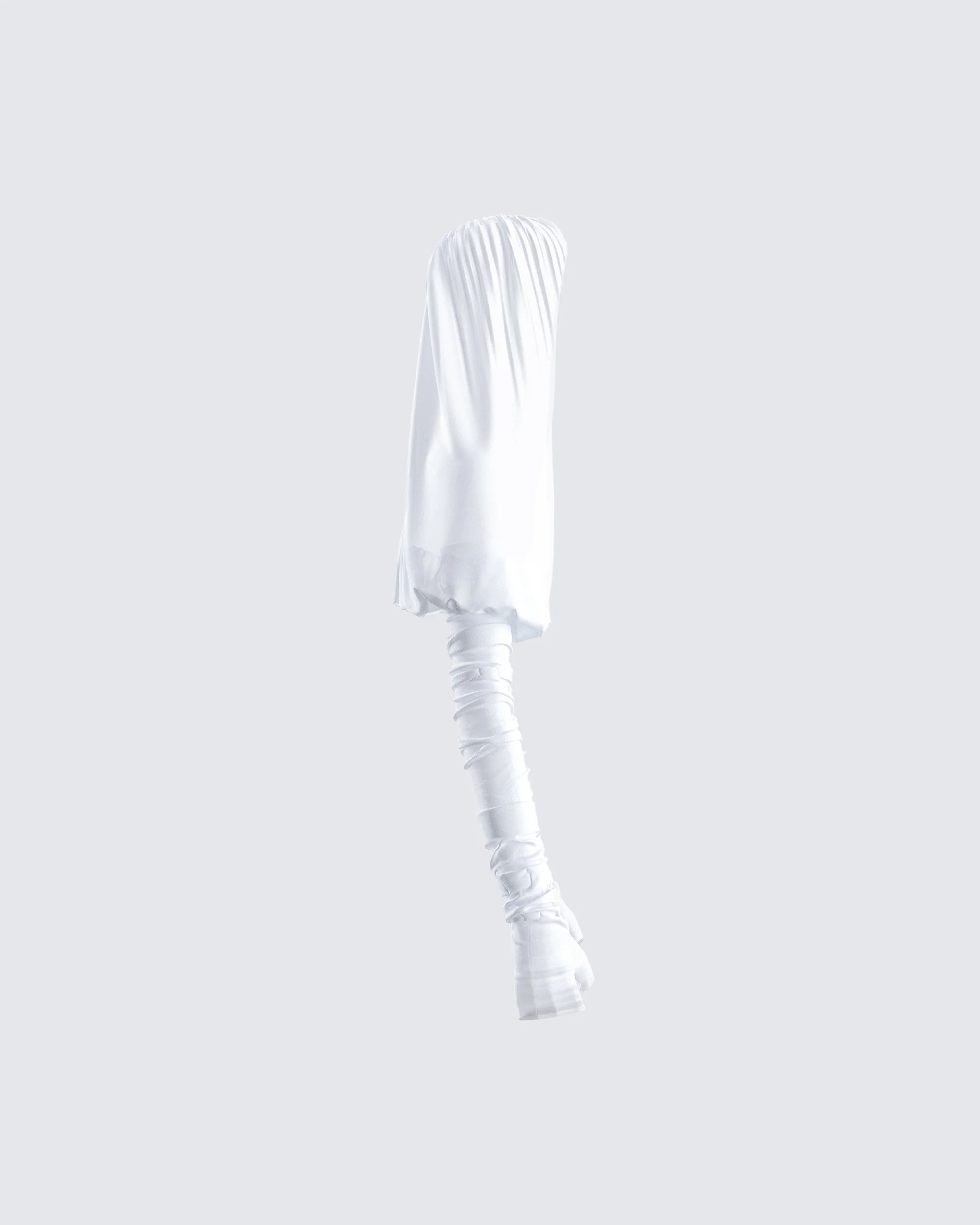 Alexa White Gauze Hooded Shrug - Image 2