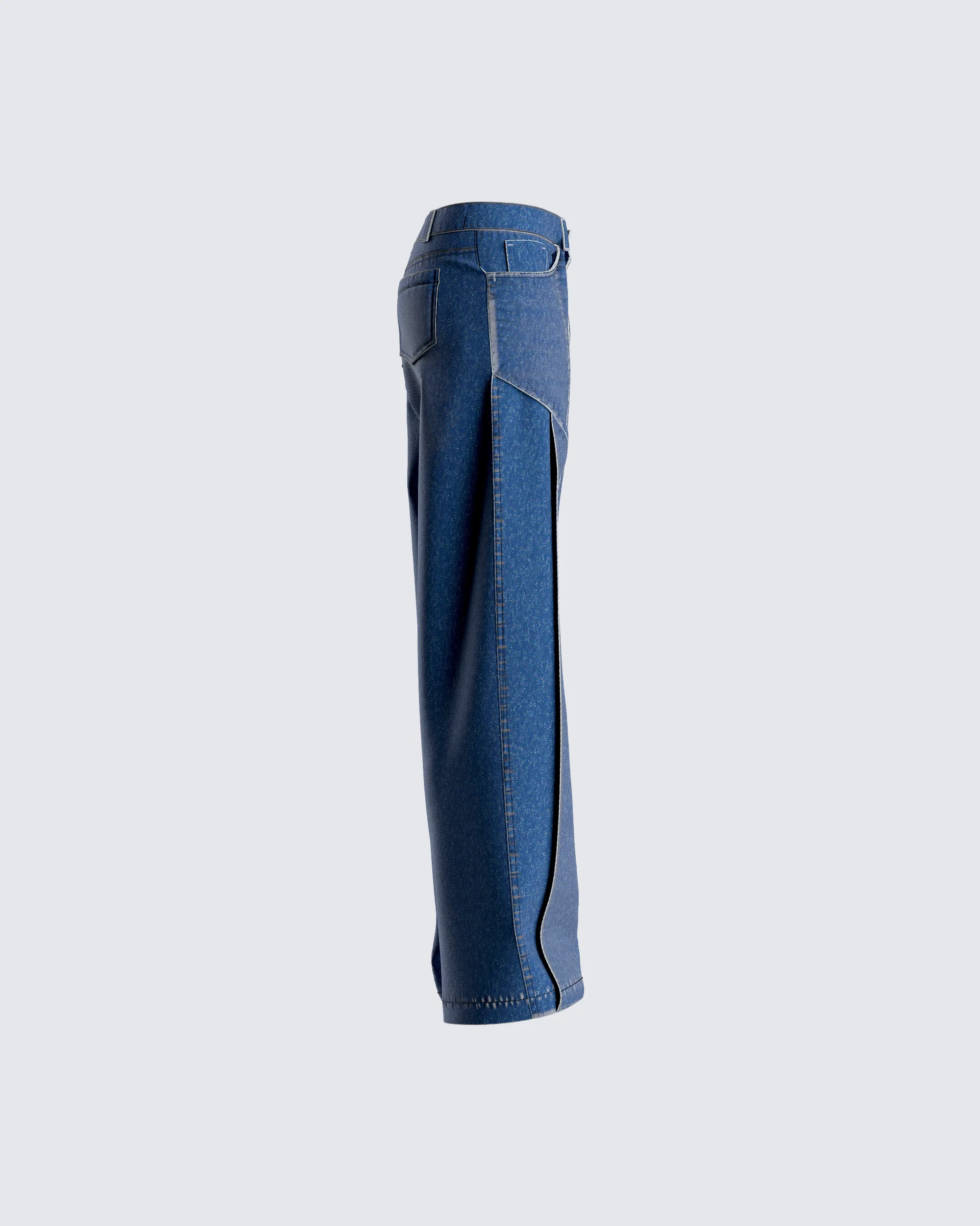 Alexander Blue Wide Leg Jeans - Image 2