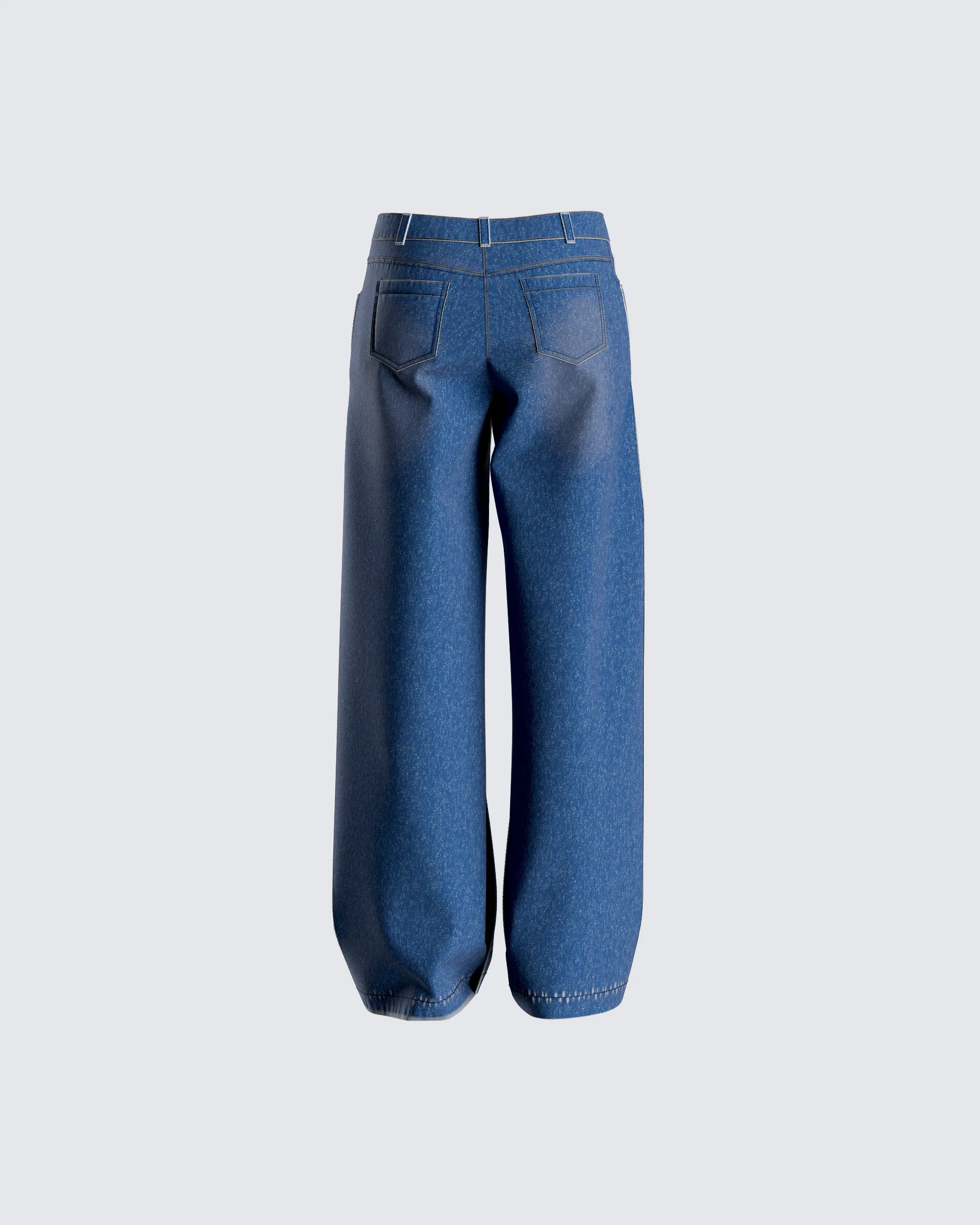 Alexander Blue Wide Leg Jeans - Image 3