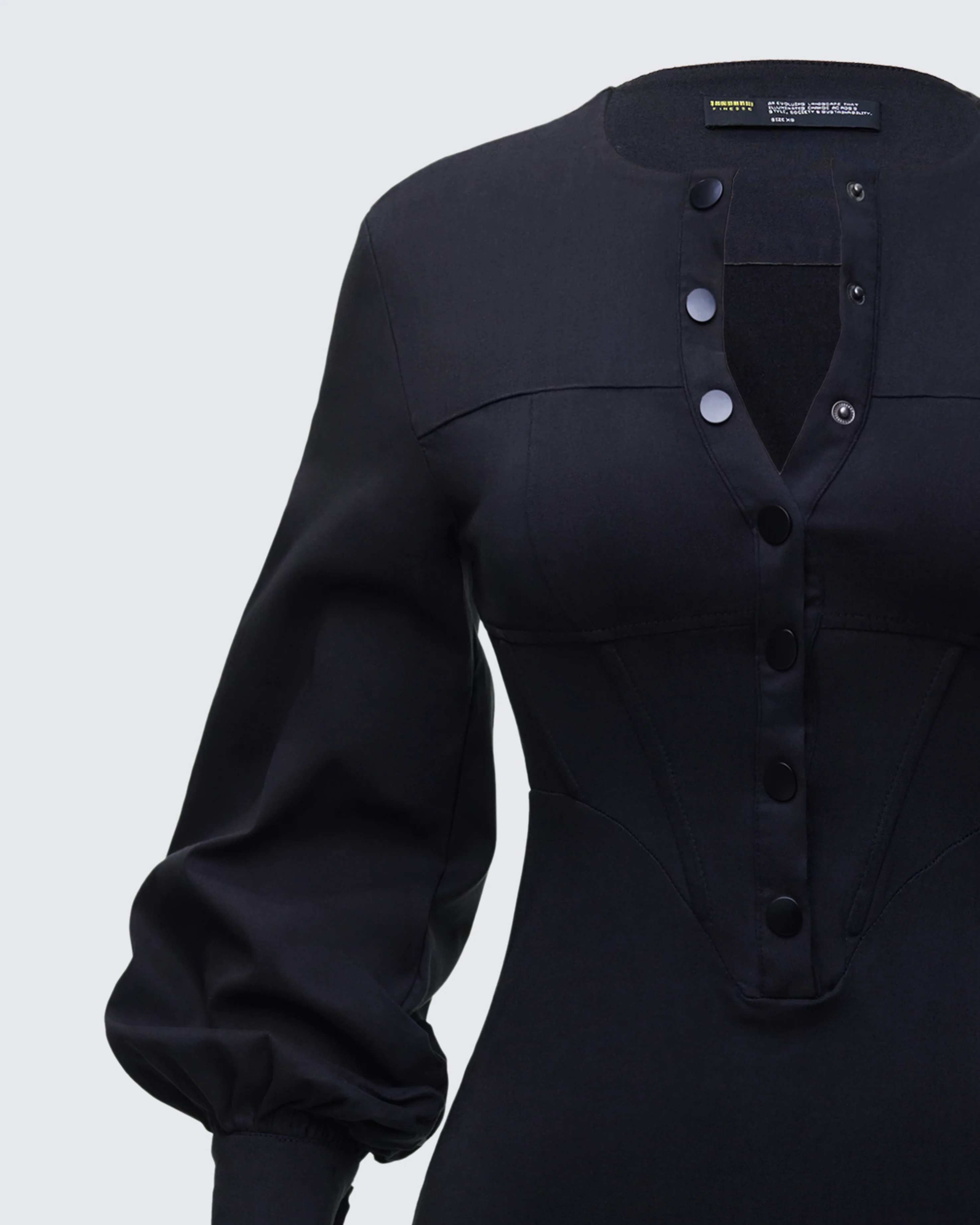 Alice Black Mini Dress - Image 6