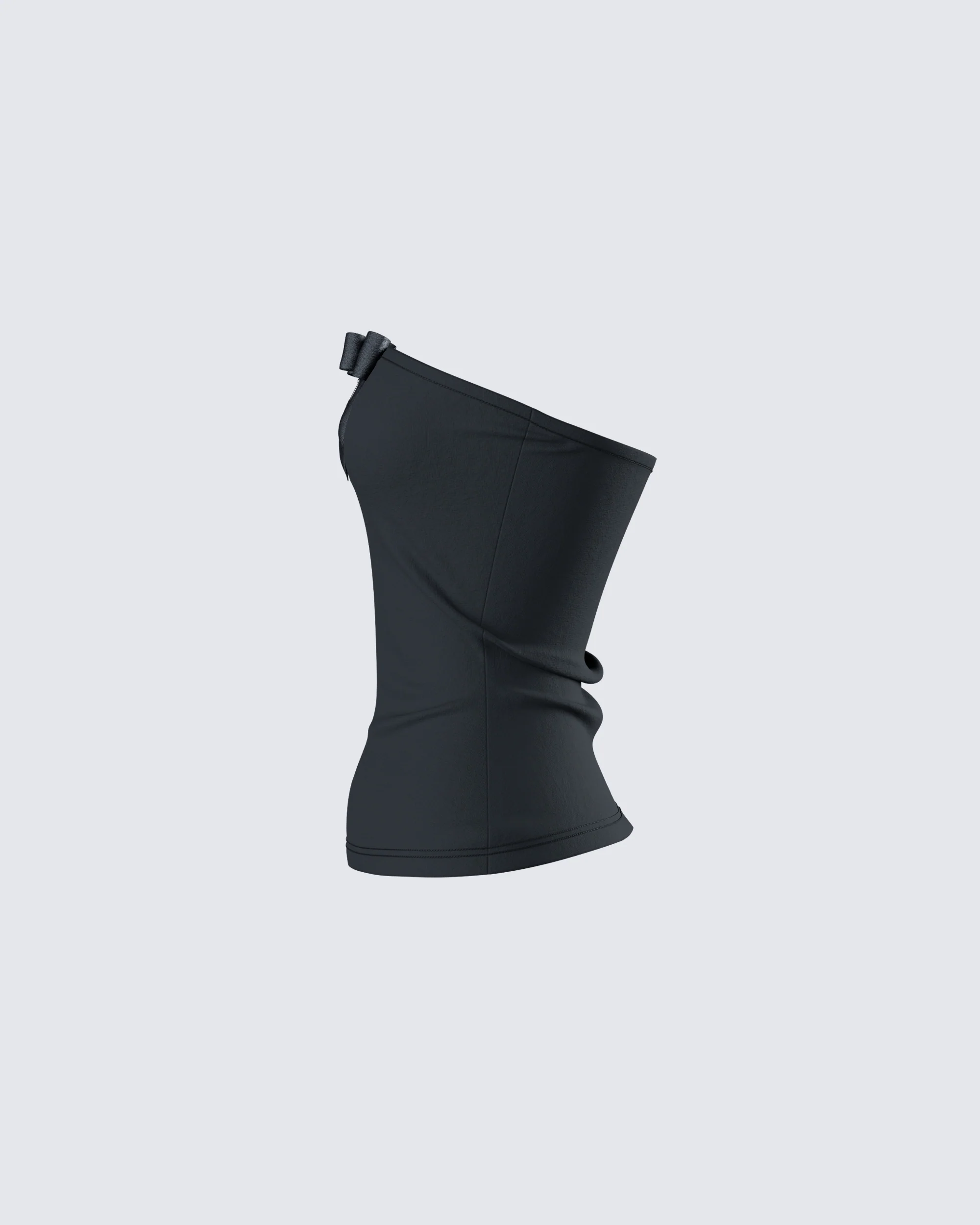 Aloa Black Bow Jersey Tube Top - Image 2