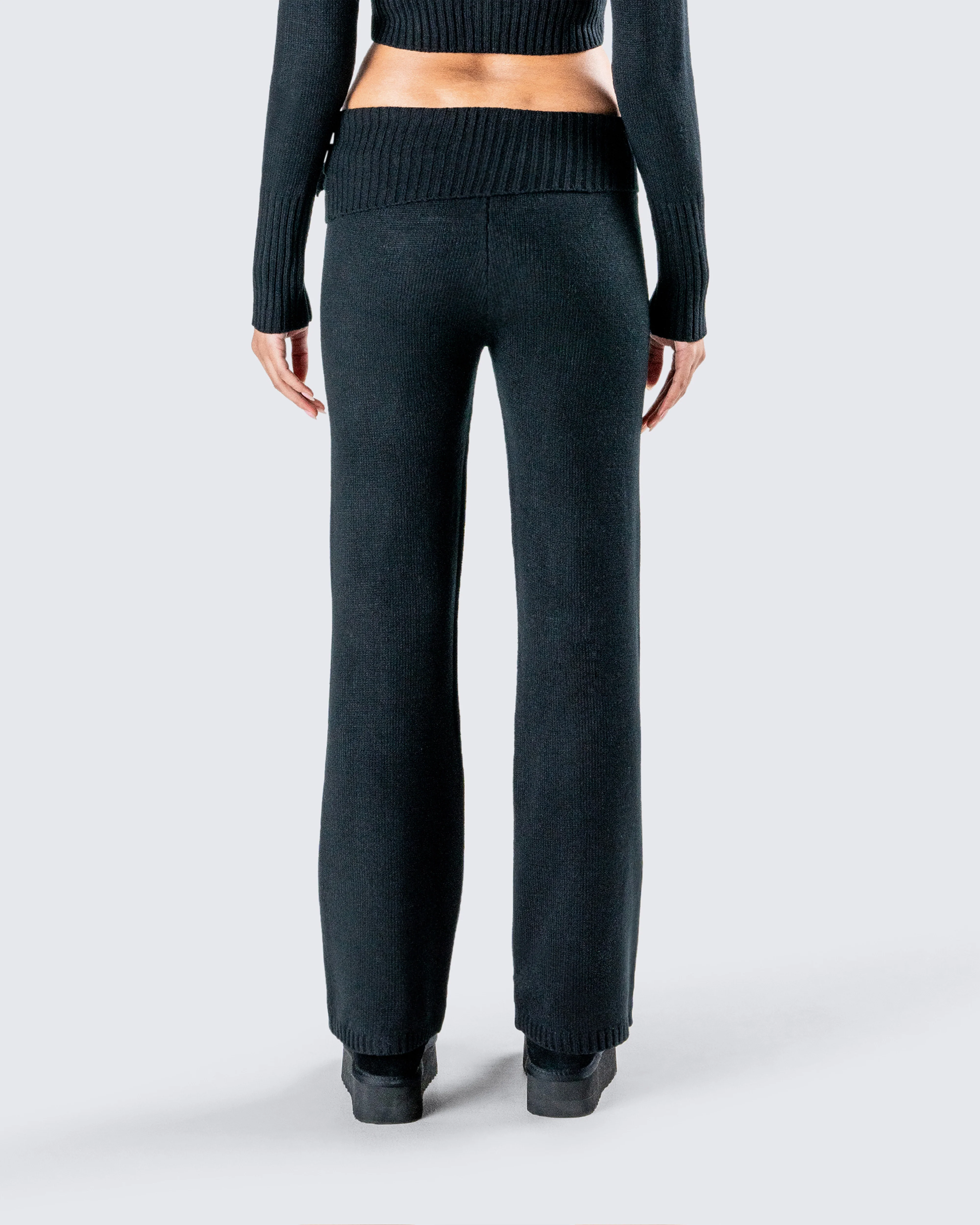 Alyssa Black Knit Pant - Image 7