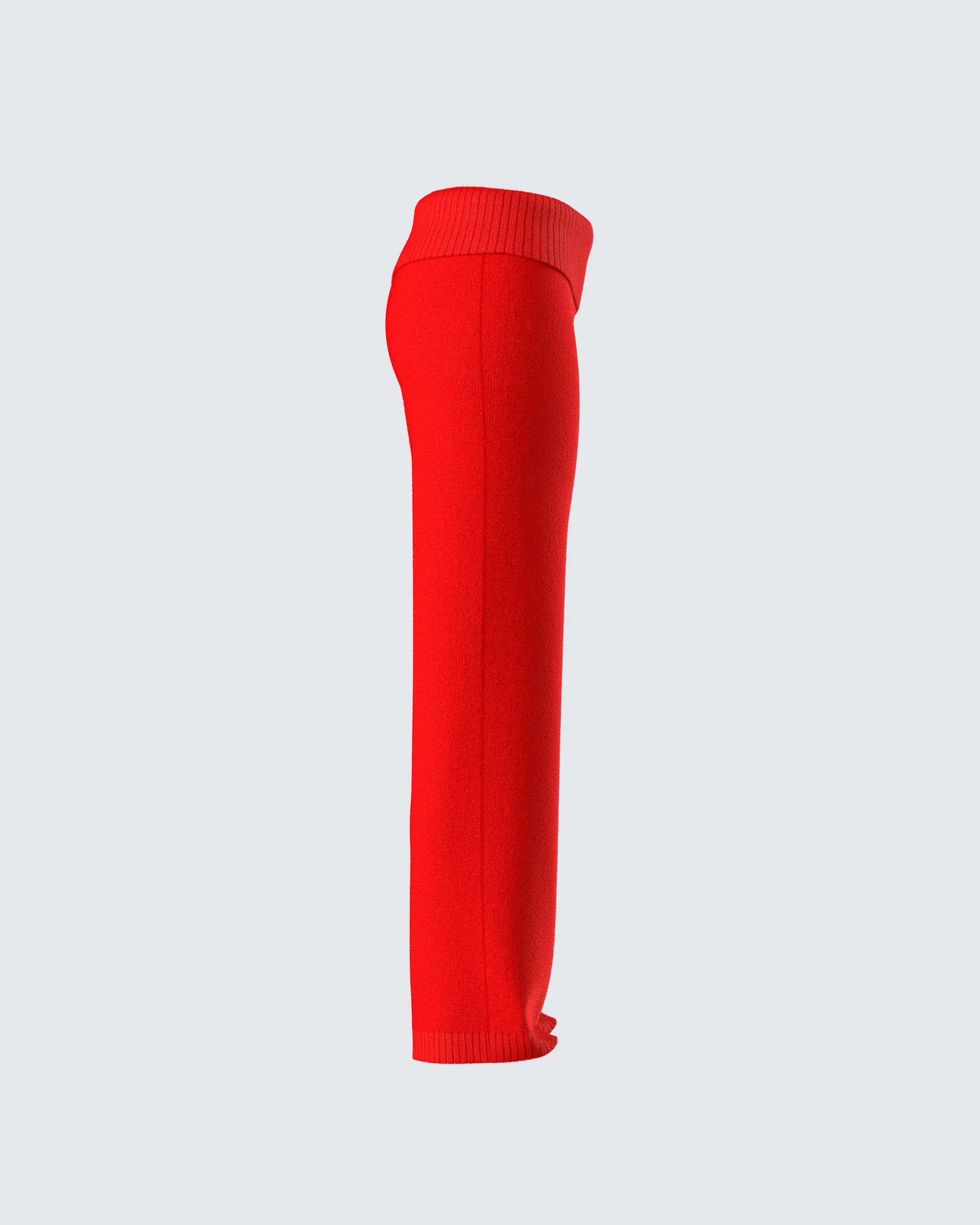 Alyssa Red Knit Pant - Image 2