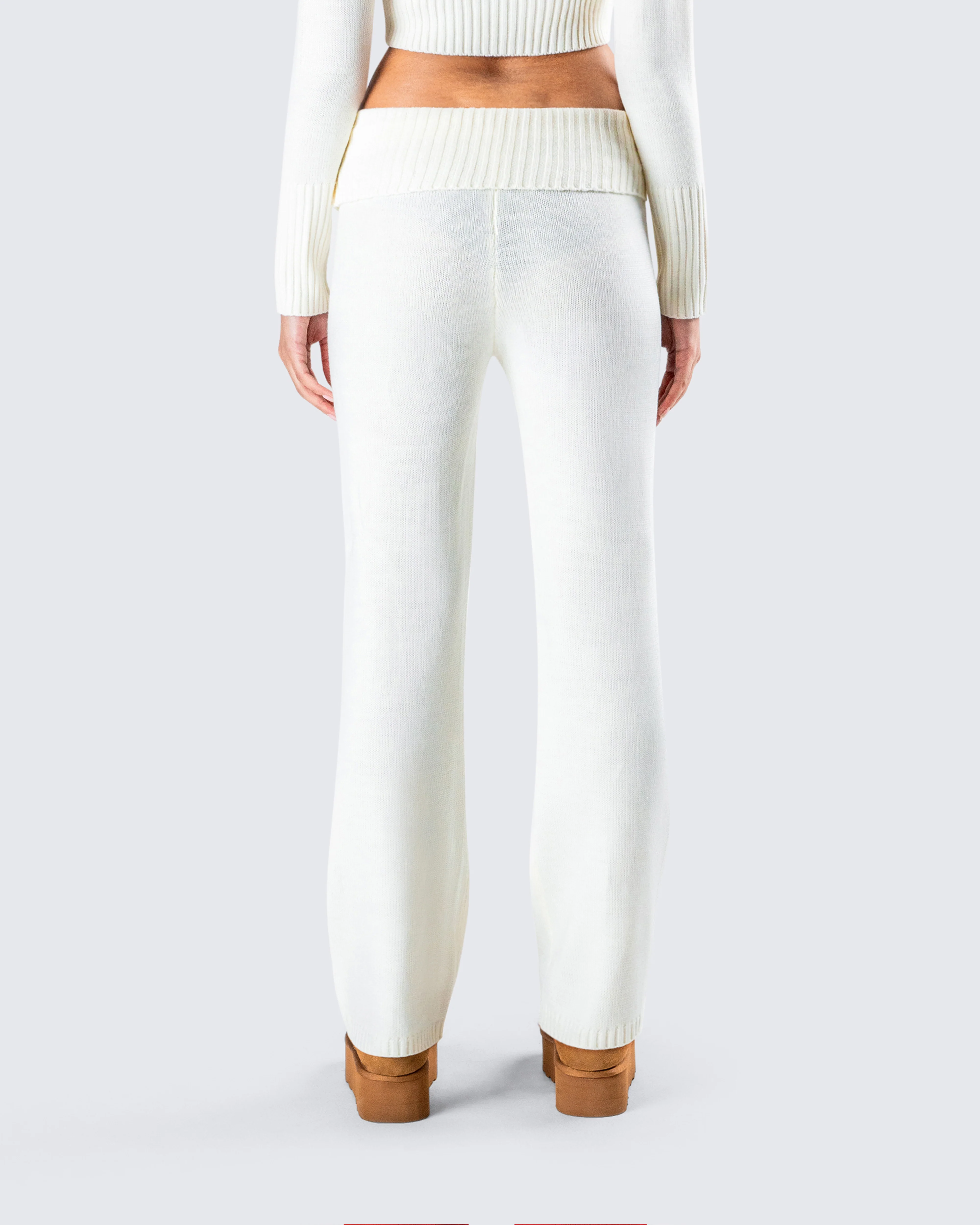 Alyssa White Knit Pant - Image 7
