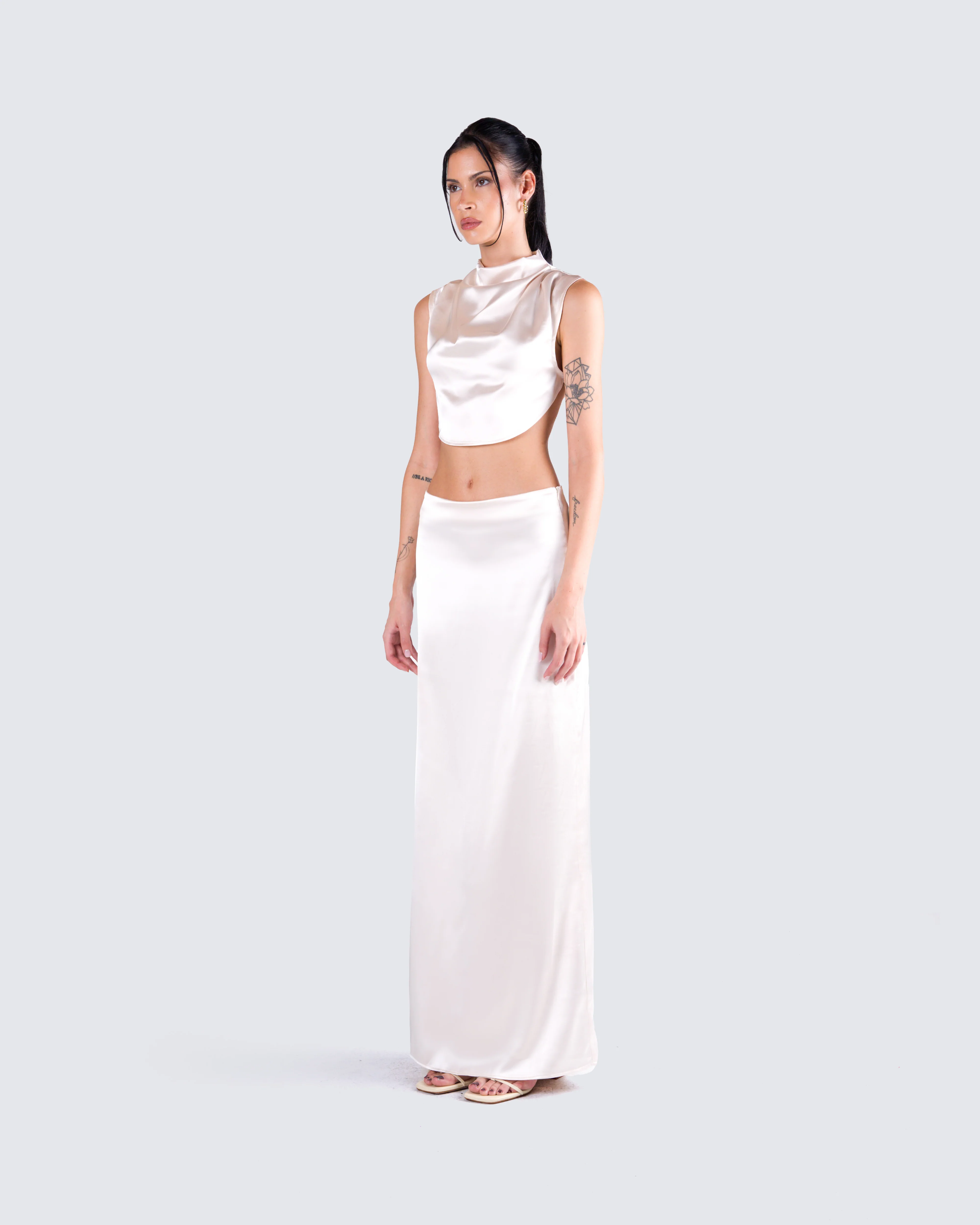 Amal Cream Maxi Skirt - Image 5