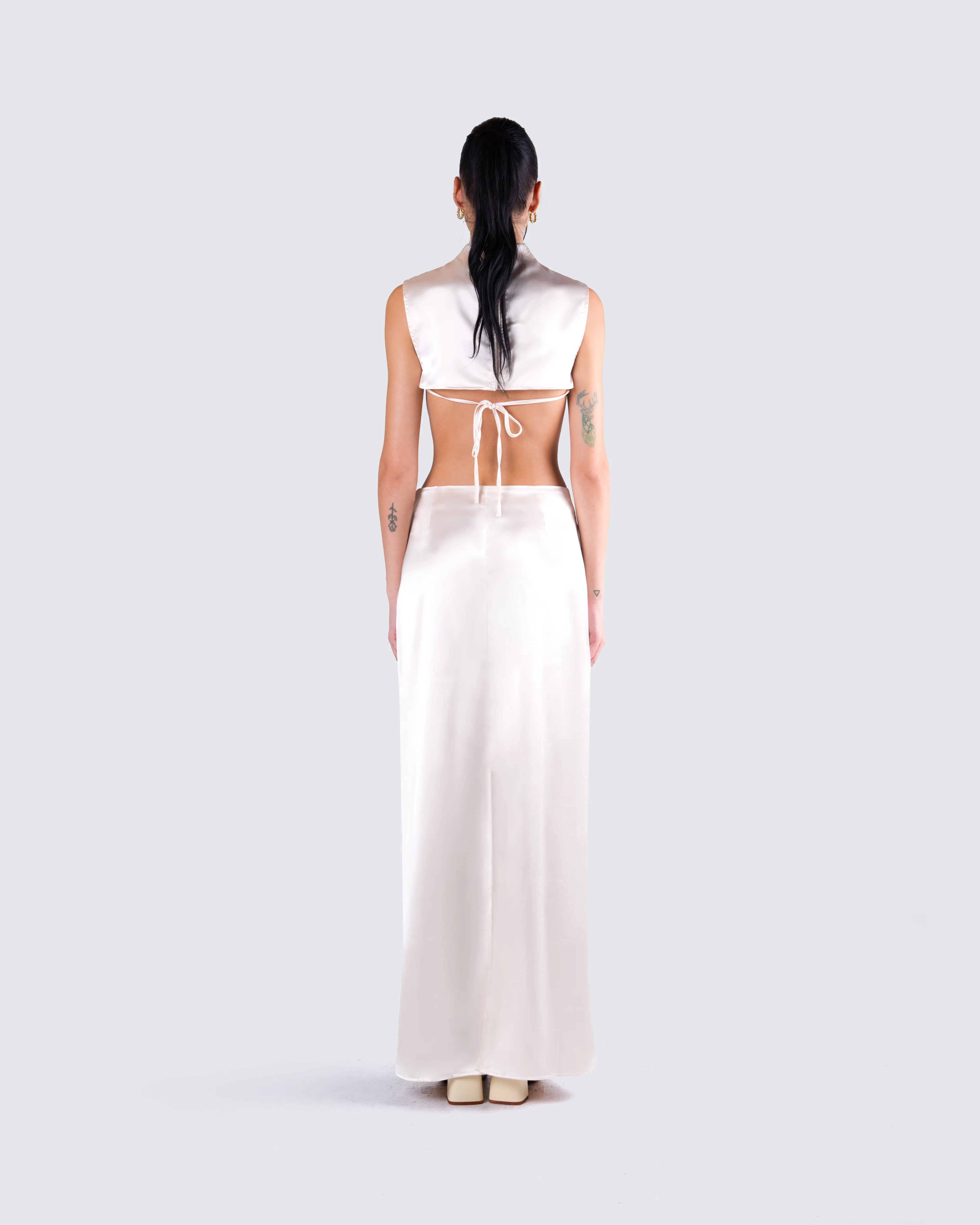 Amal Cream Maxi Skirt - Image 6