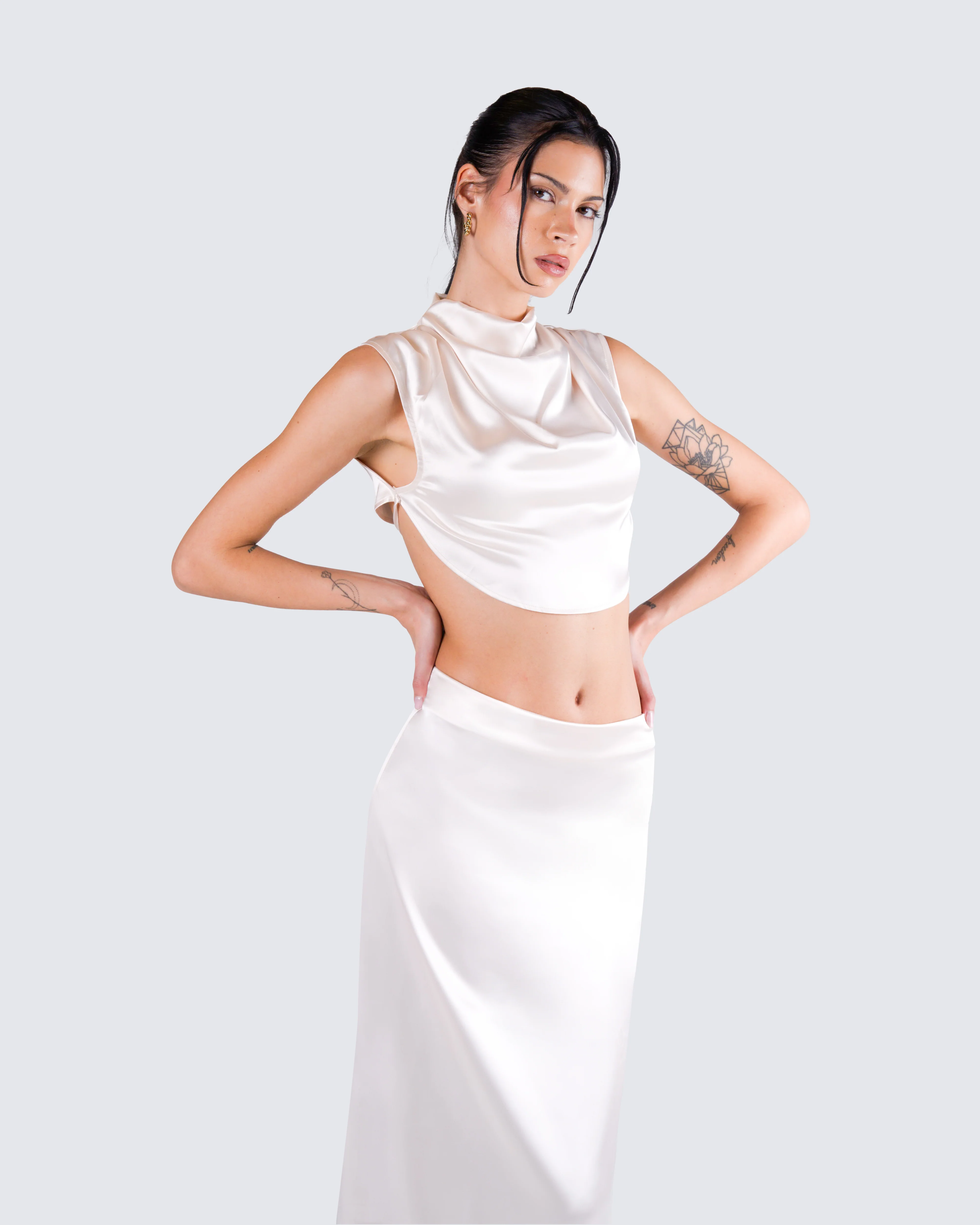 Amal Cream Maxi Skirt - Image 7