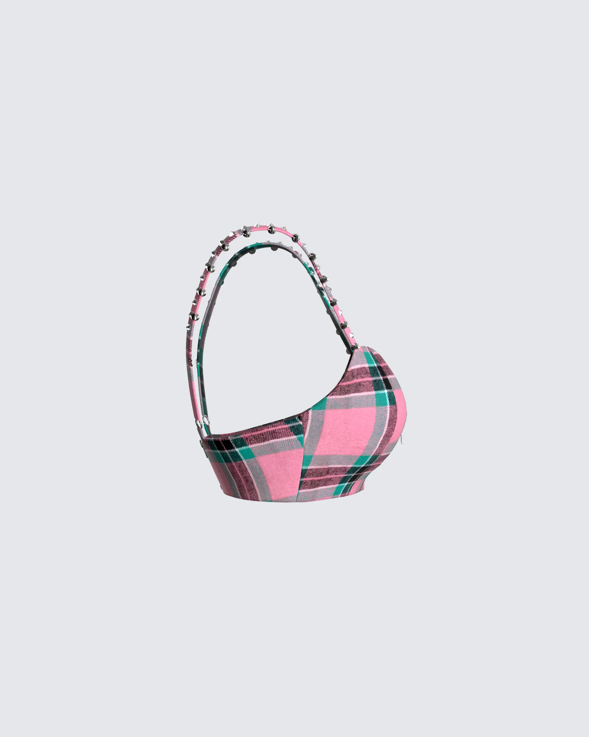 Amanda Multi Plaid Crop Top - Image 2