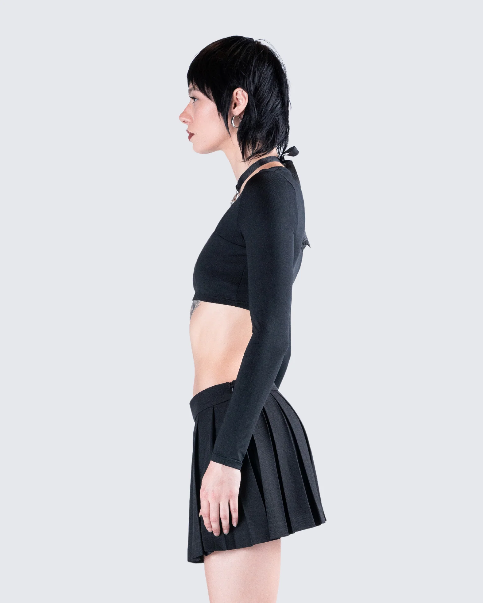Amara Black Square Neck Top - Image 6