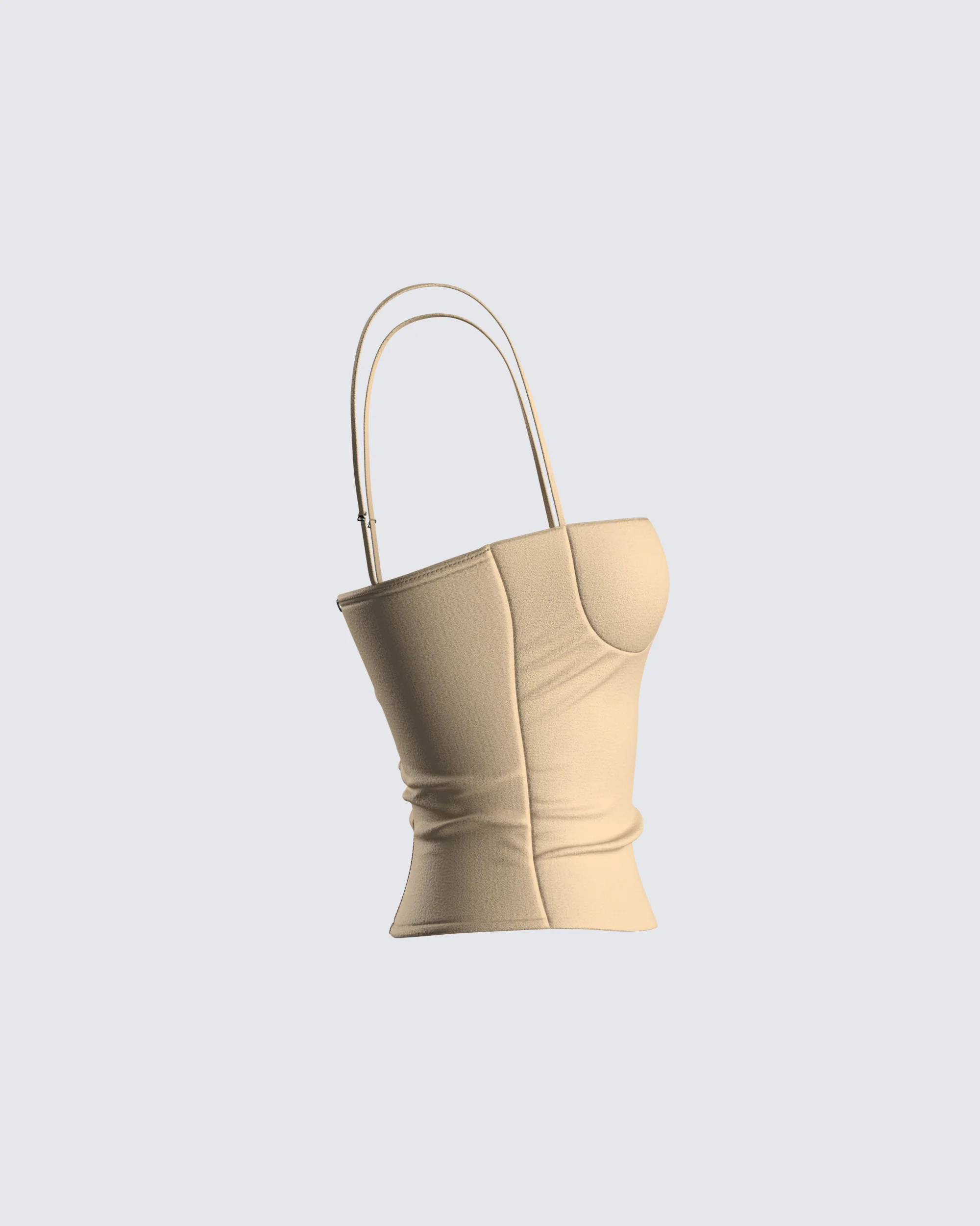 Amberly Beige Corset Top - Image 2