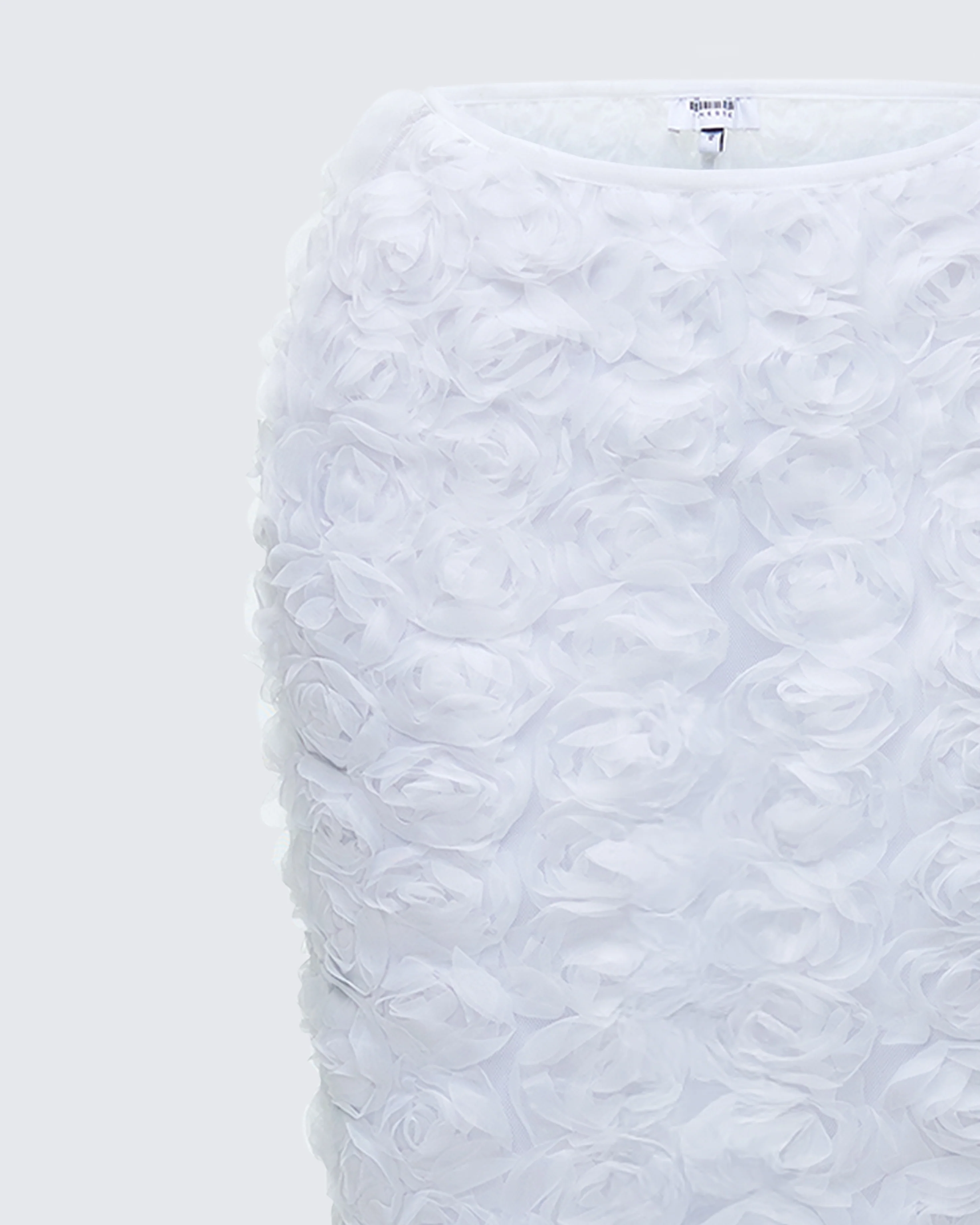 Ambrose White 3D Flower Maxi Skirt - Image 6
