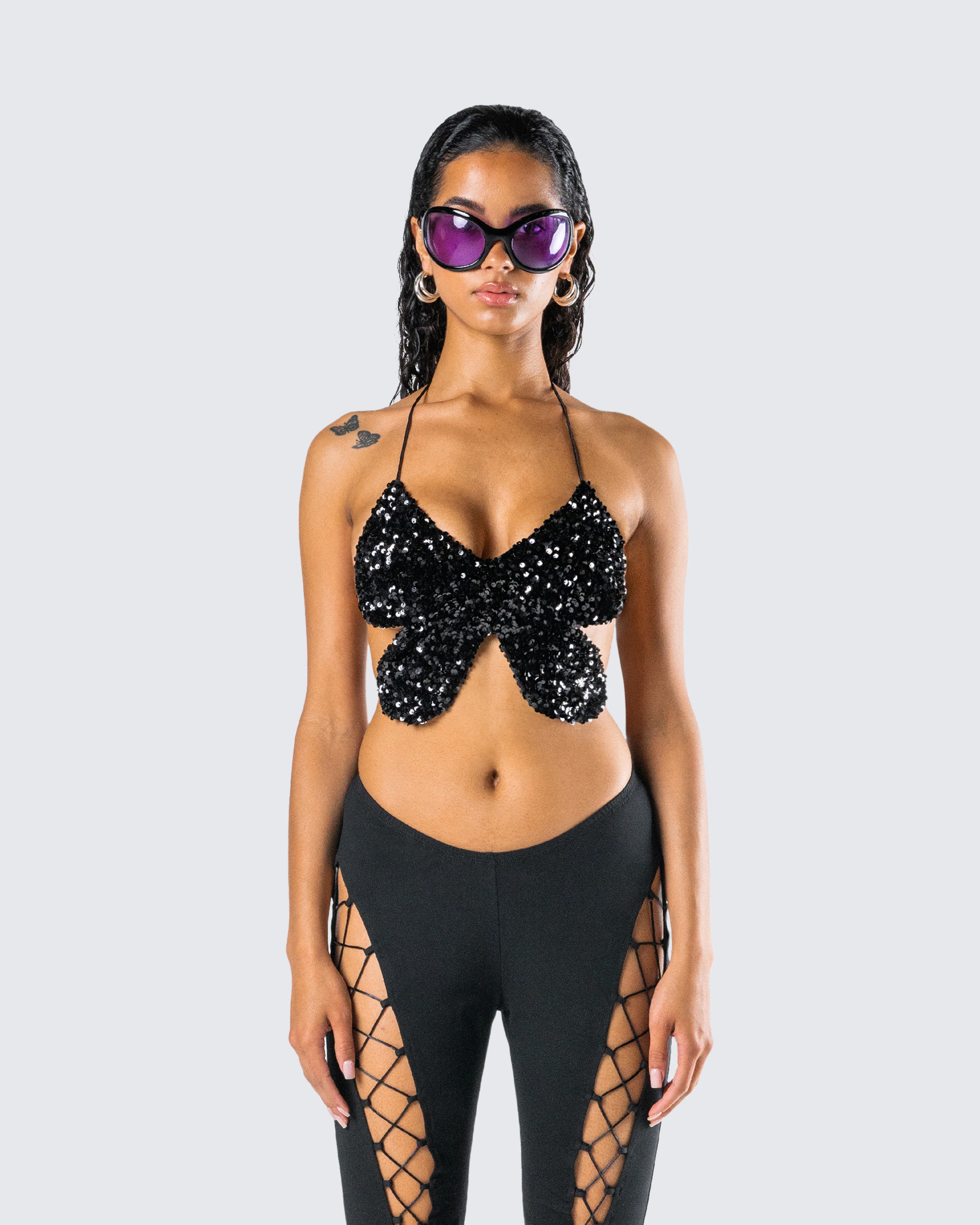 Amelie Black Butterfly Top - Image 4