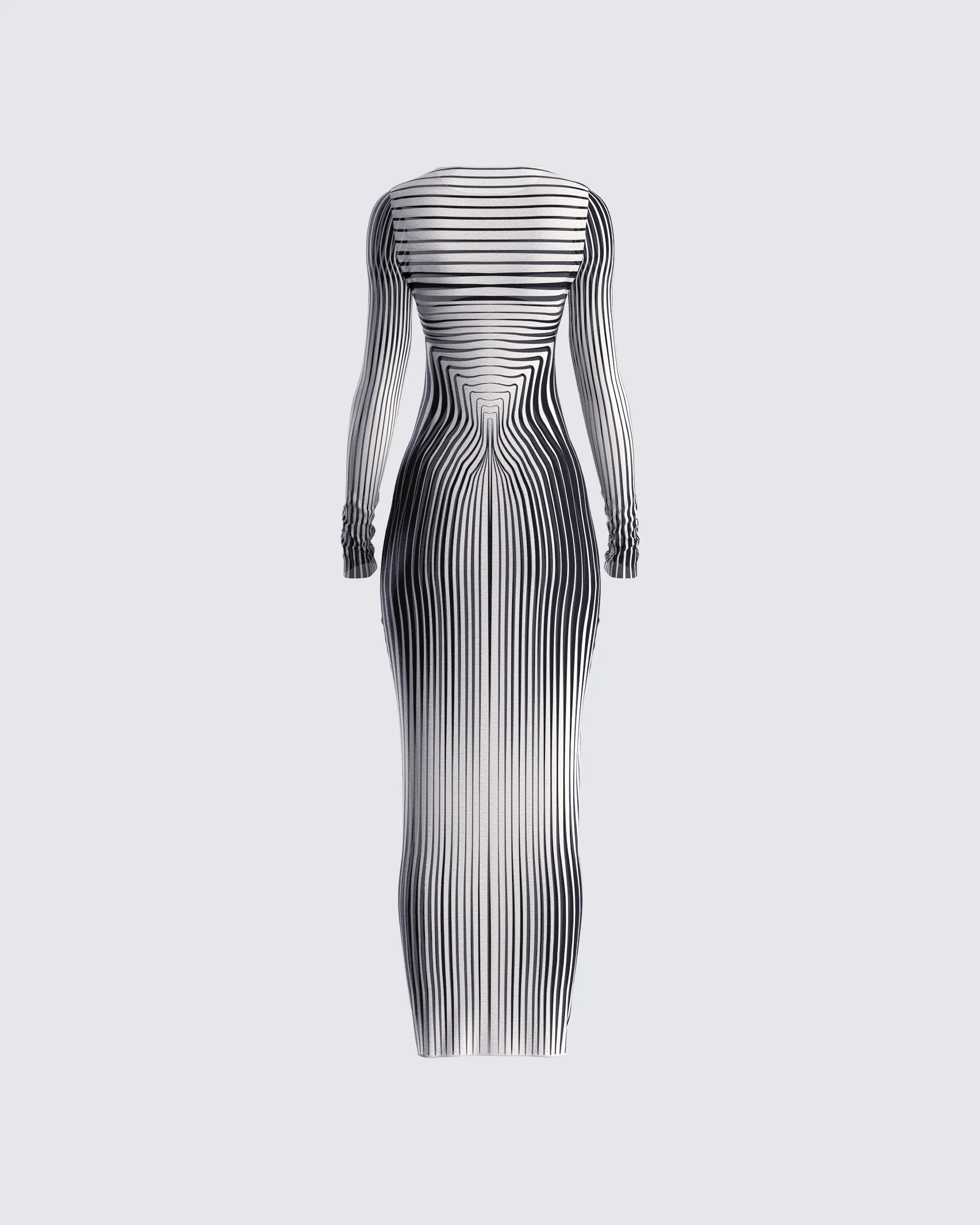 Amina Multi Illusion Print Dress - Image 3