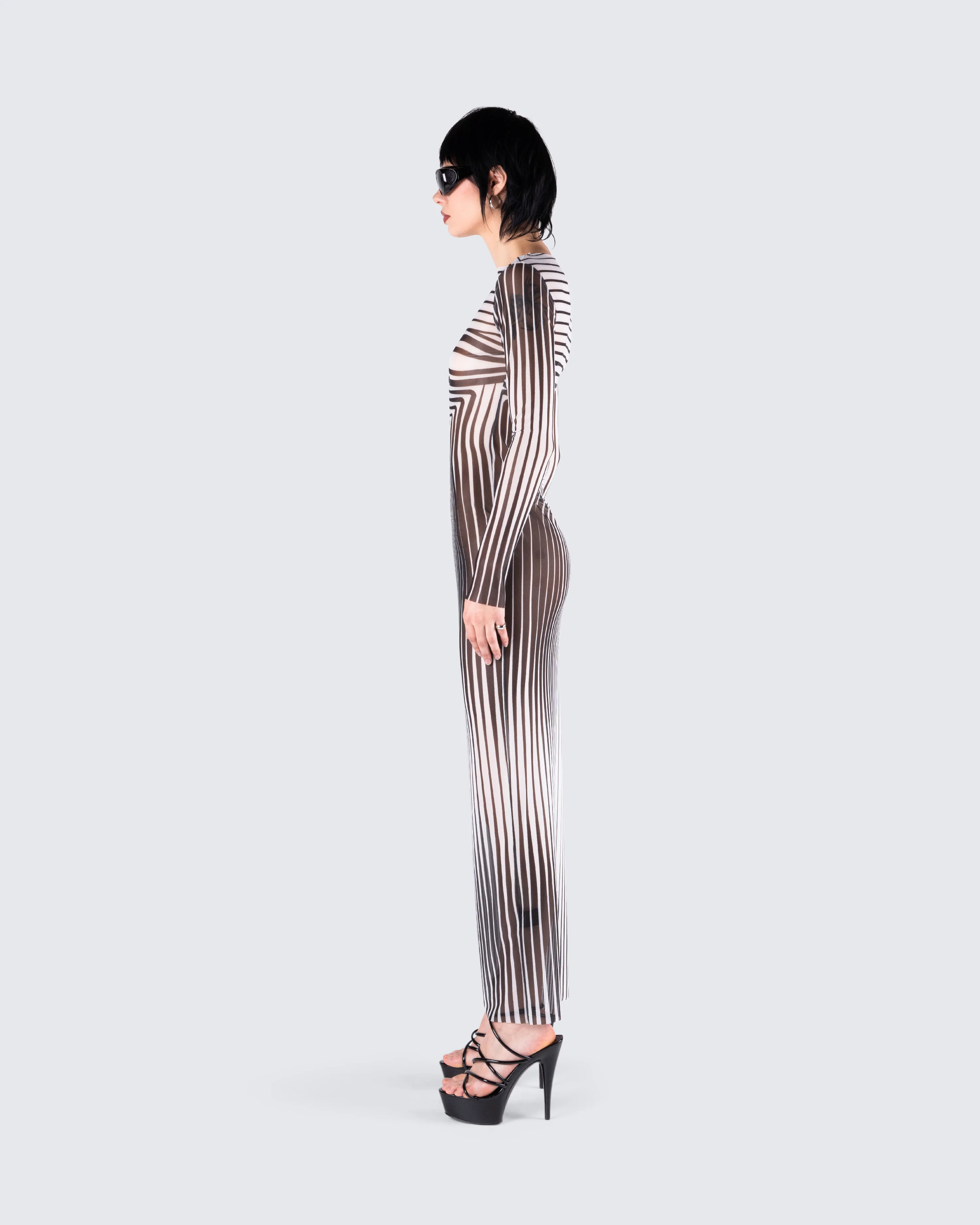 Amina Multi Illusion Print Dress - Image 6