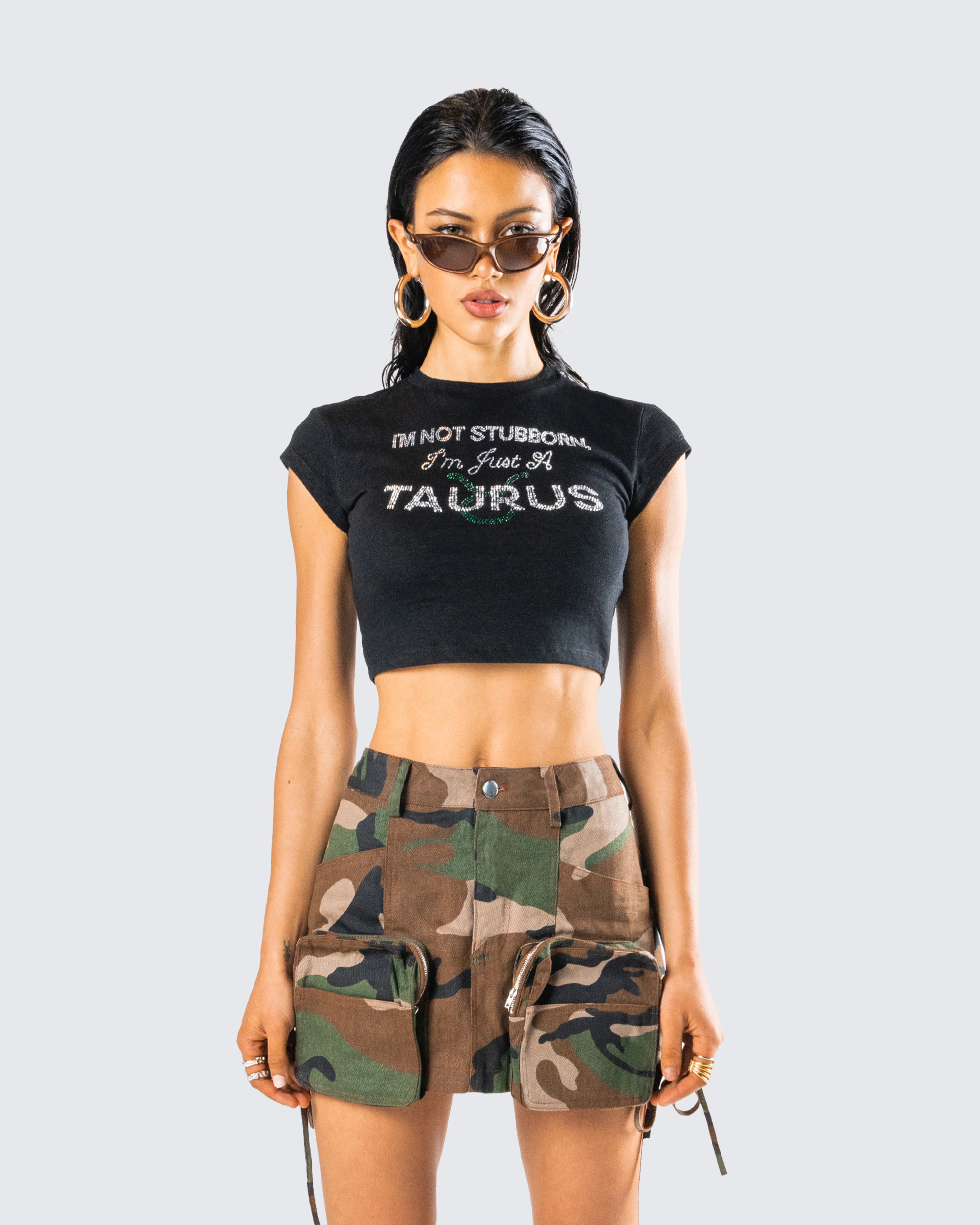 Amity Black Taurus Graphic Top - Image 4