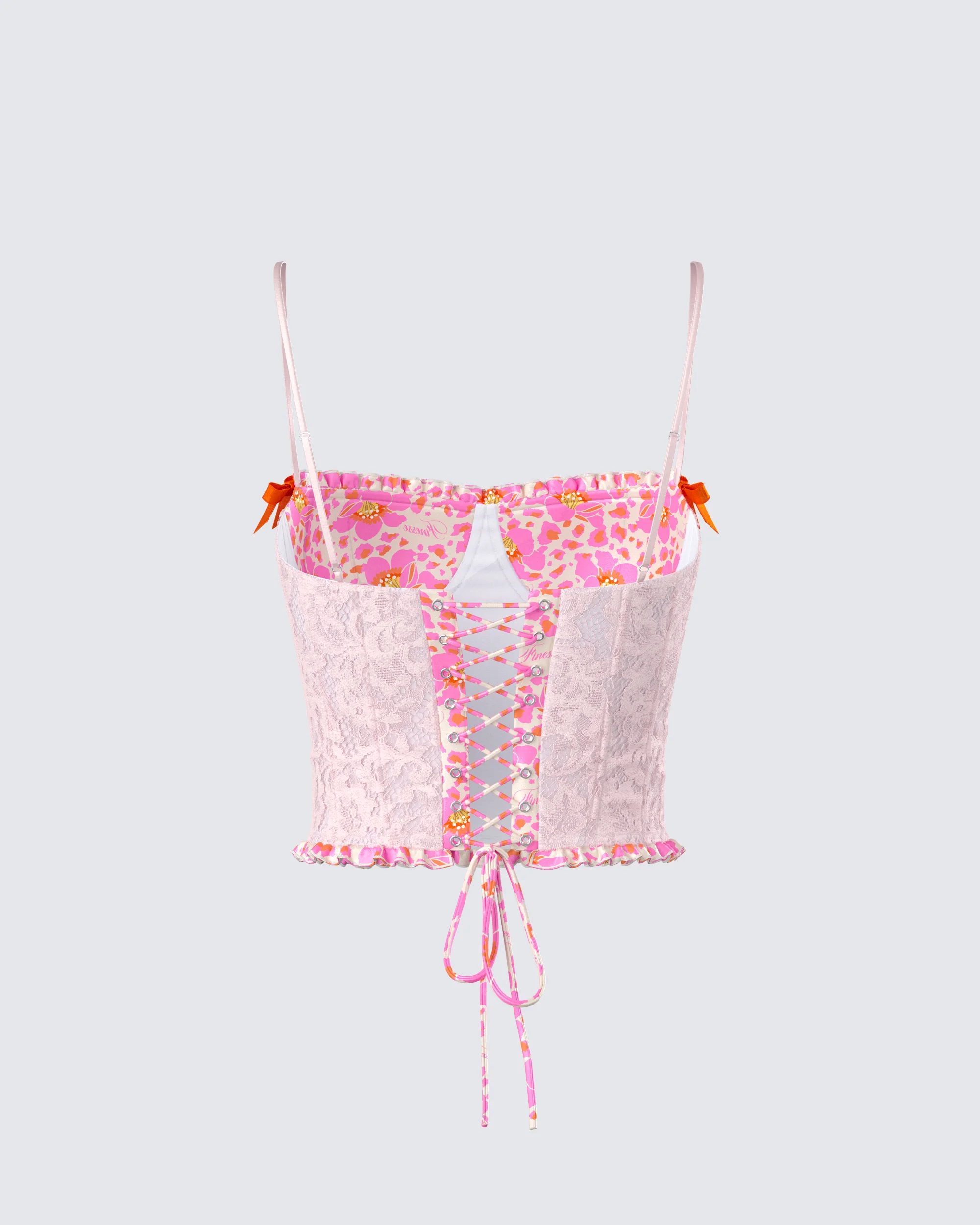 Ana Multi Floral Lace Bustier Top - Image 3