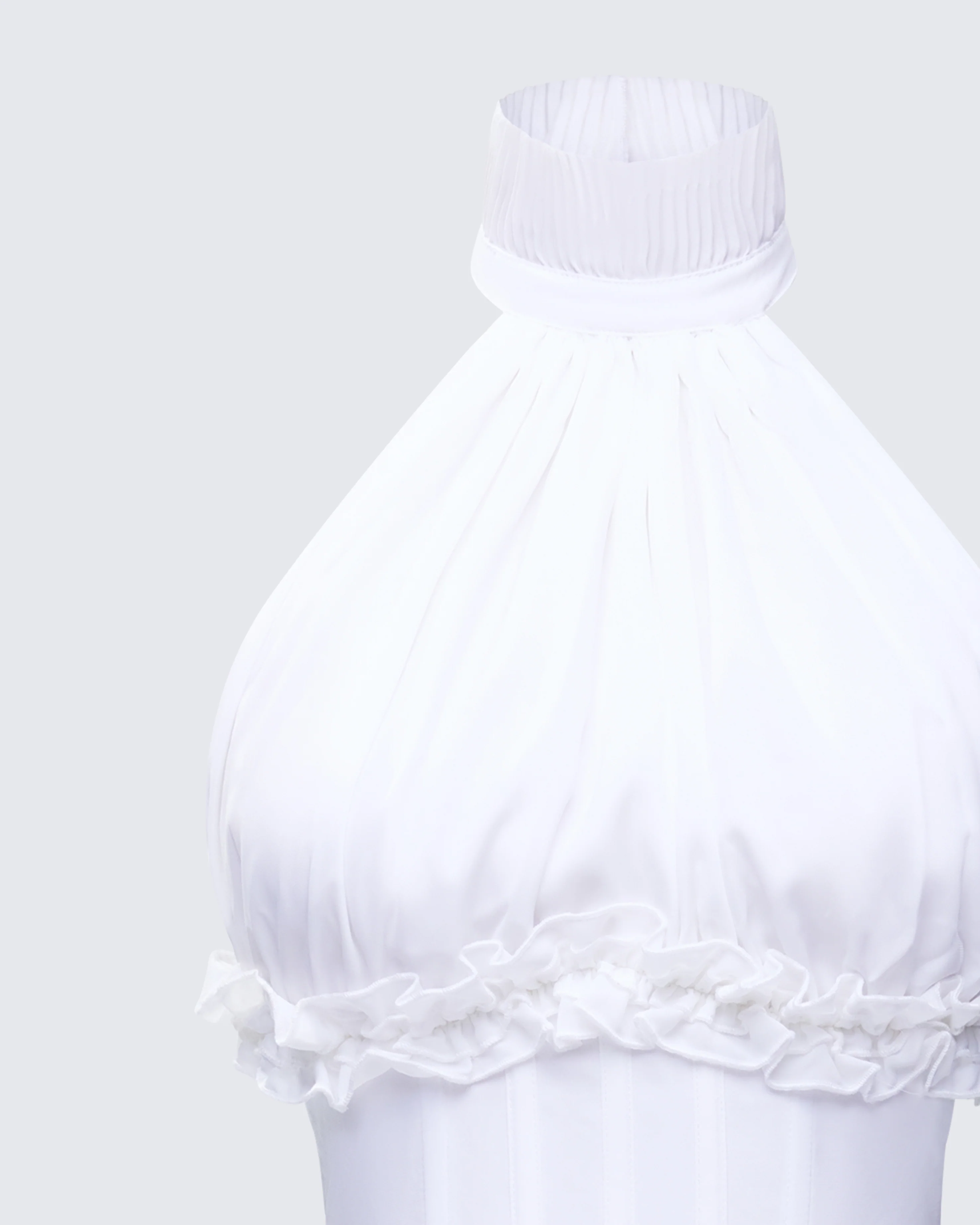 Anabeth Ivory Pleated Mini Dress - Image 6