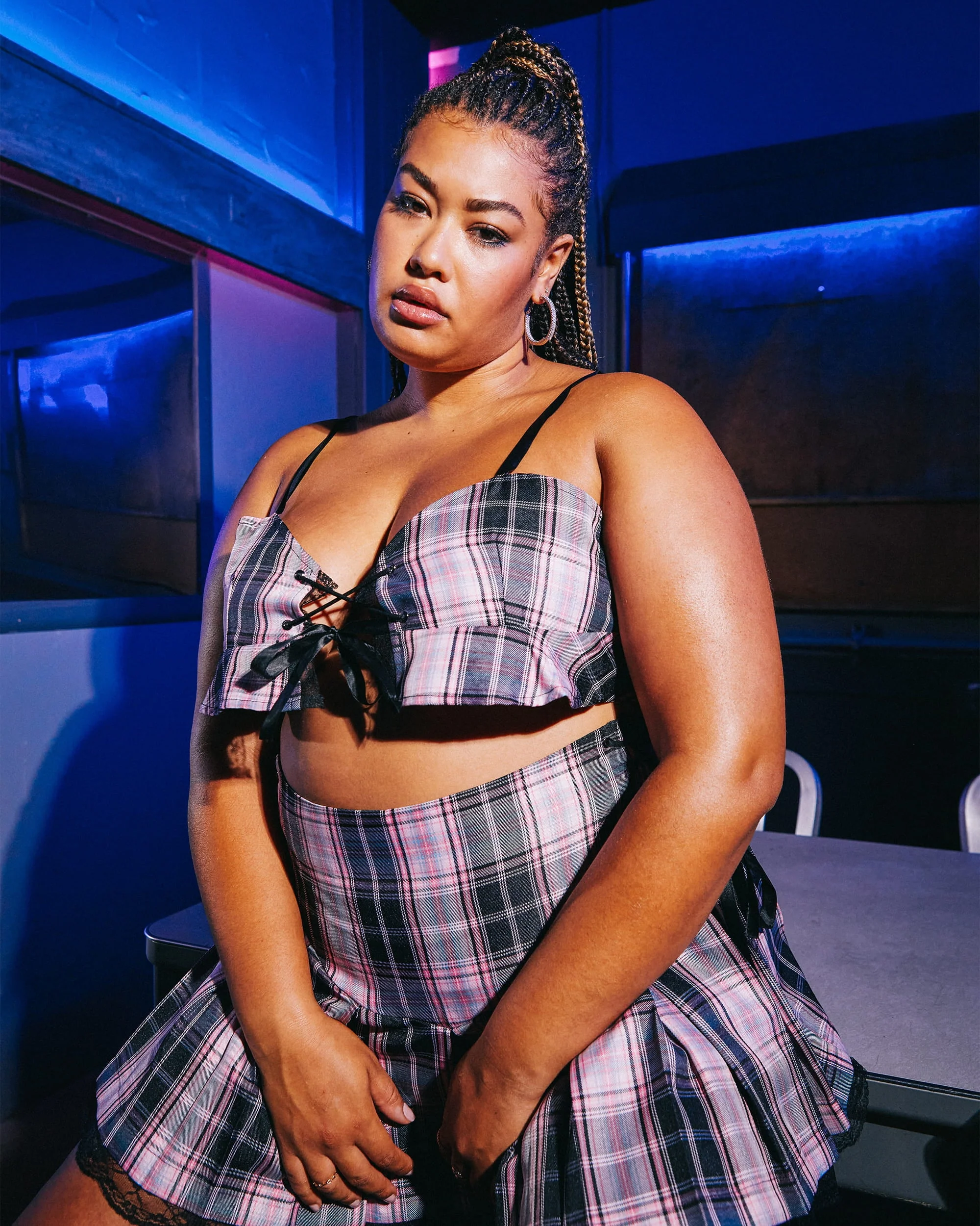 Angel Plaid Crop Top - Image 4