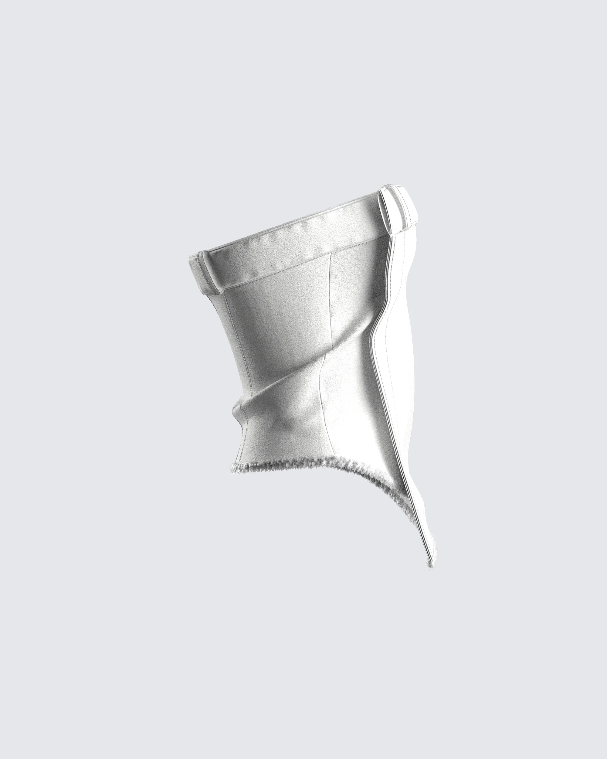Anouk White Twill Strapless Top - Image 2
