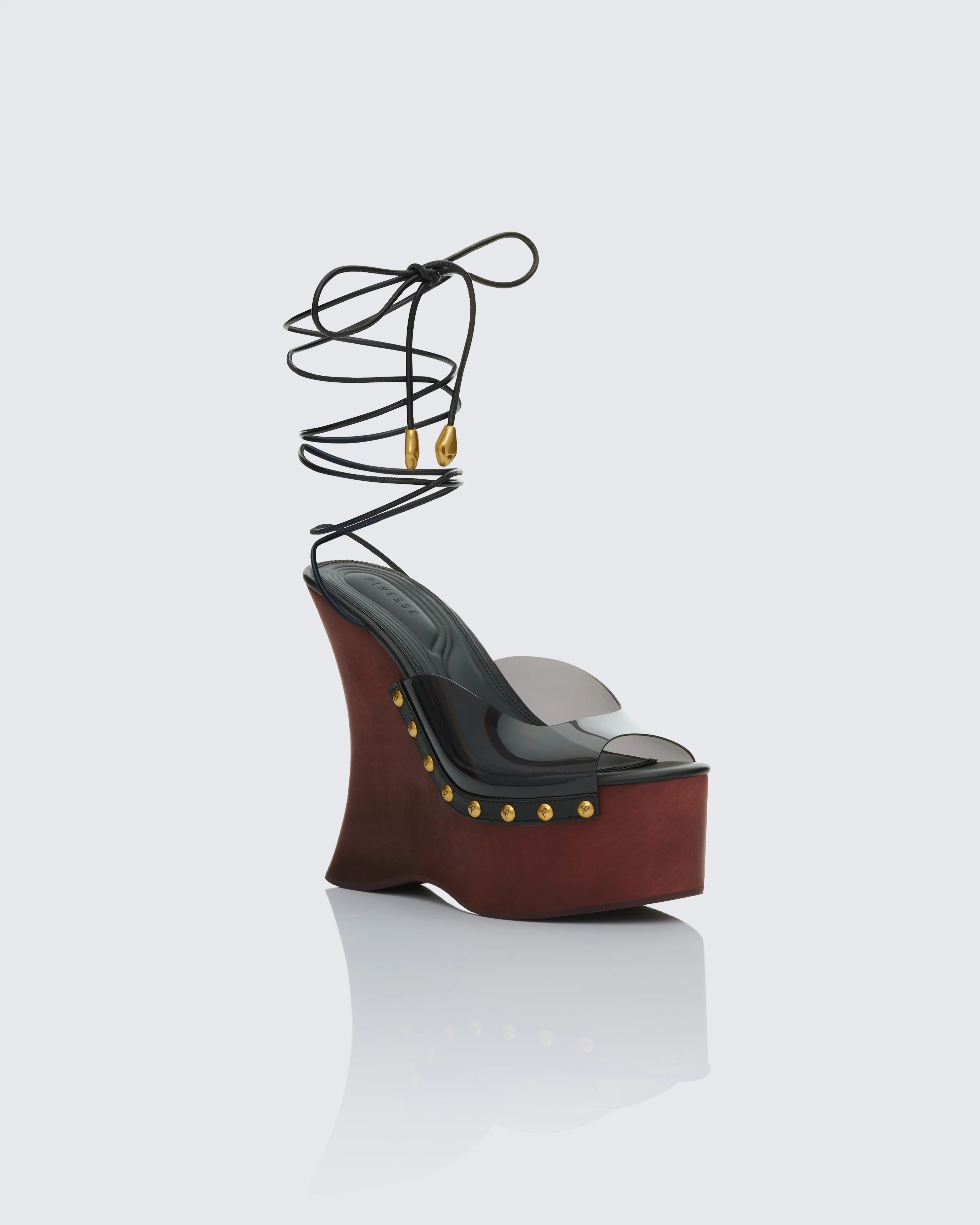 Arwa Black Perspex Wedges - Image 2