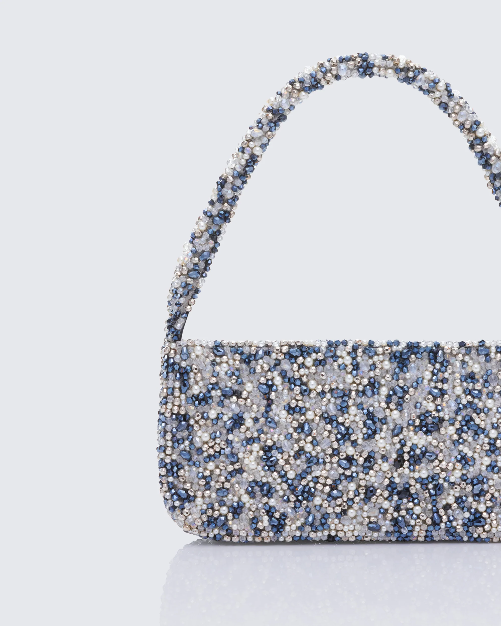 Asma Silver Beaded Shoulder Bag - Image 3