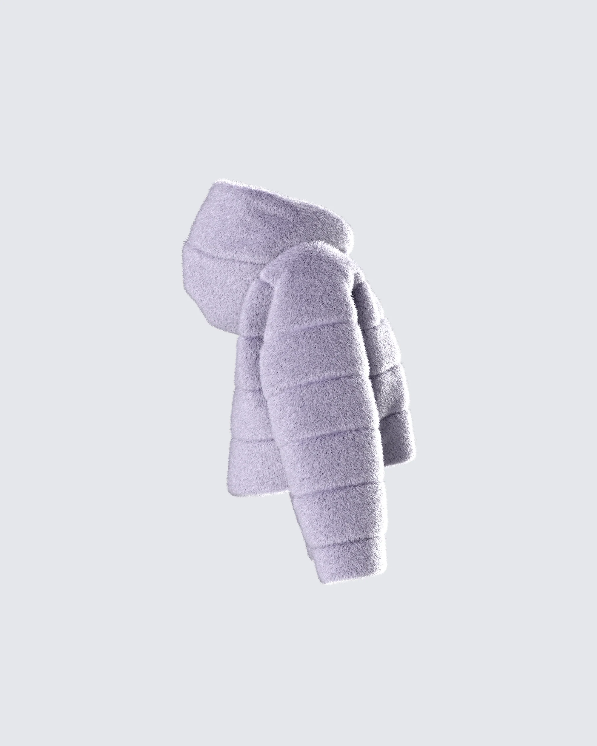Aspen Grey Faux Fur Hooded Jacket - Image 2