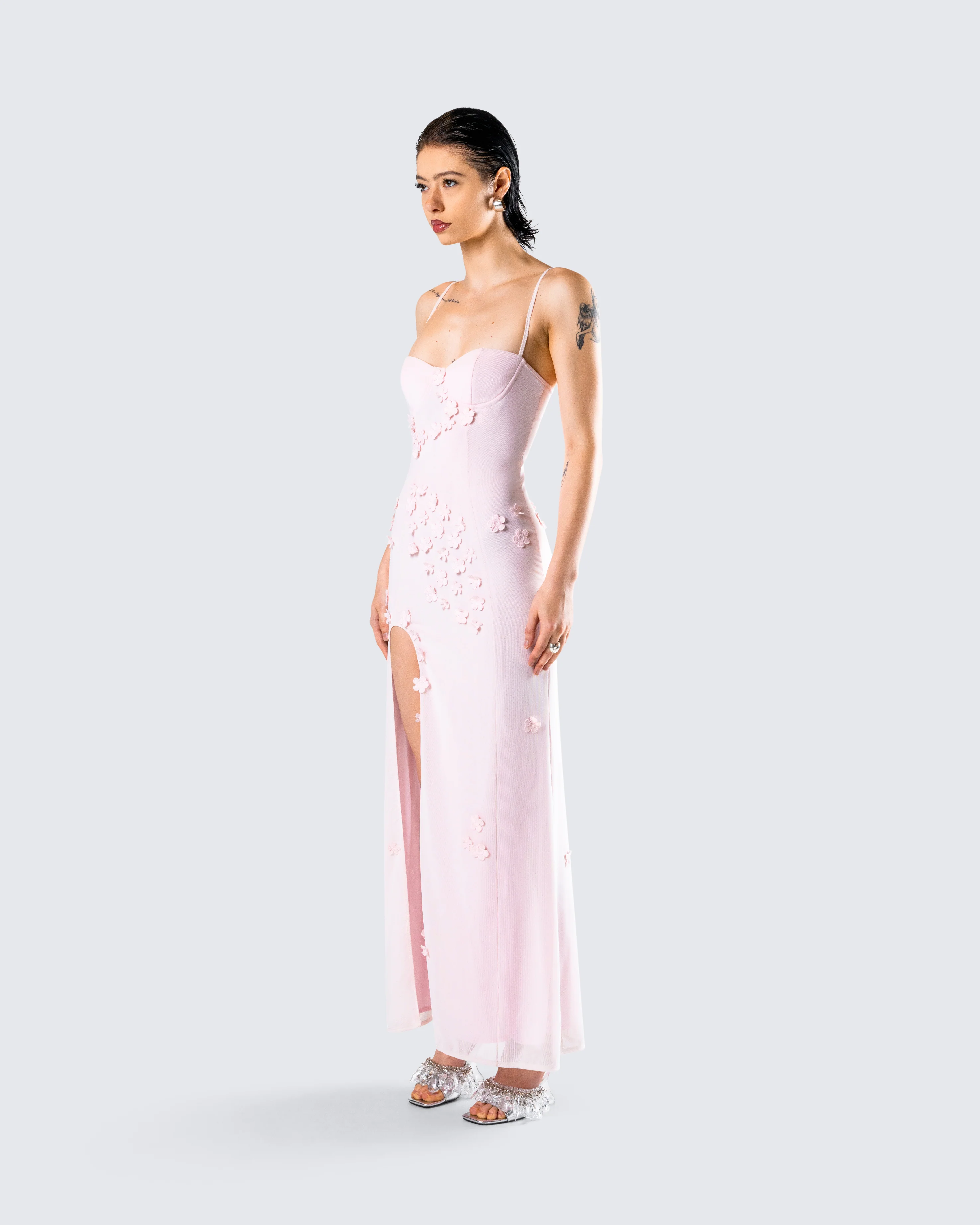 Astoria Pink Floral Maxi Dress - Image 5