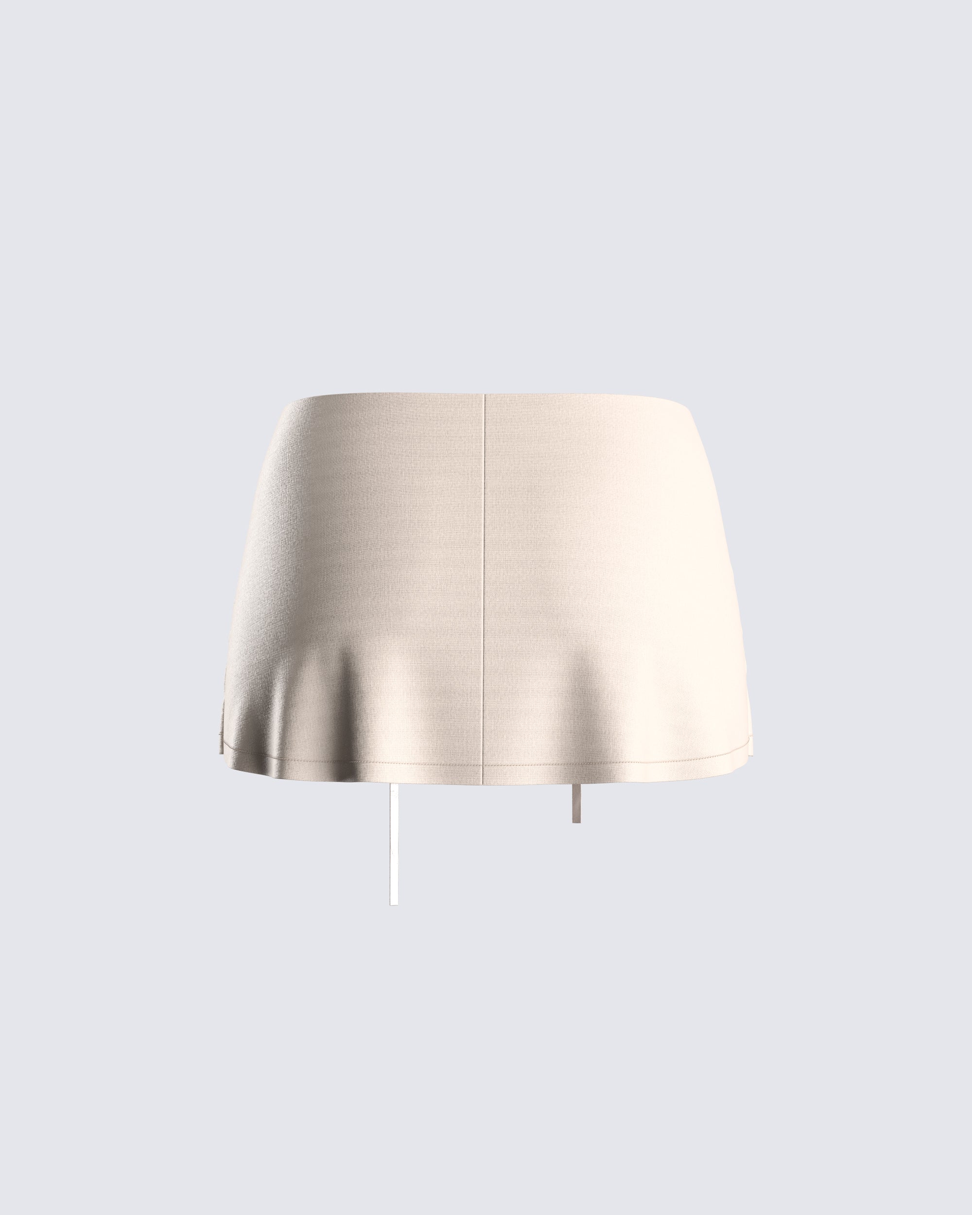 Astrid Taupe Lace Up Mini Skirt - Image 3