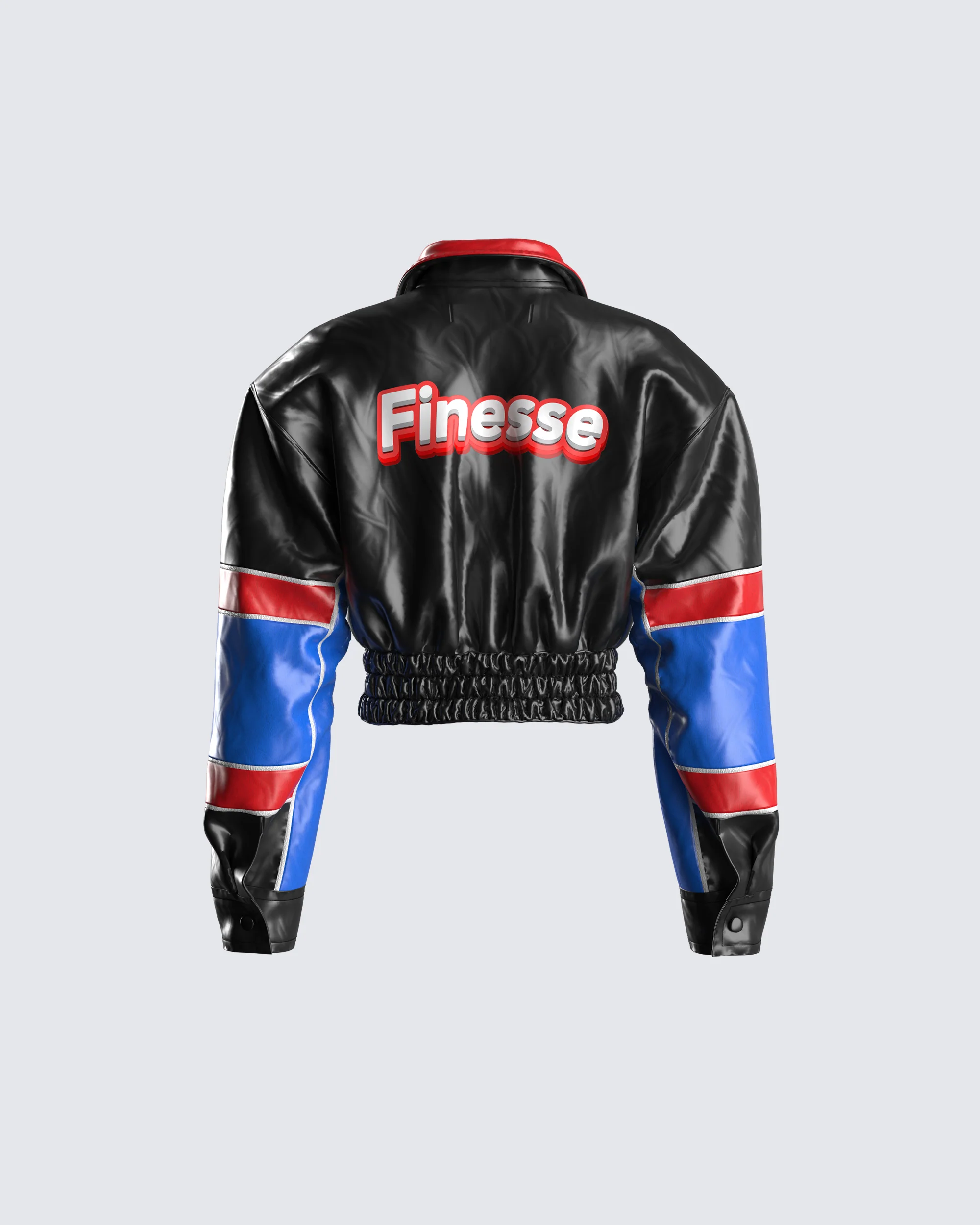 Atlas Black Vegan Leather Jacket - Image 3