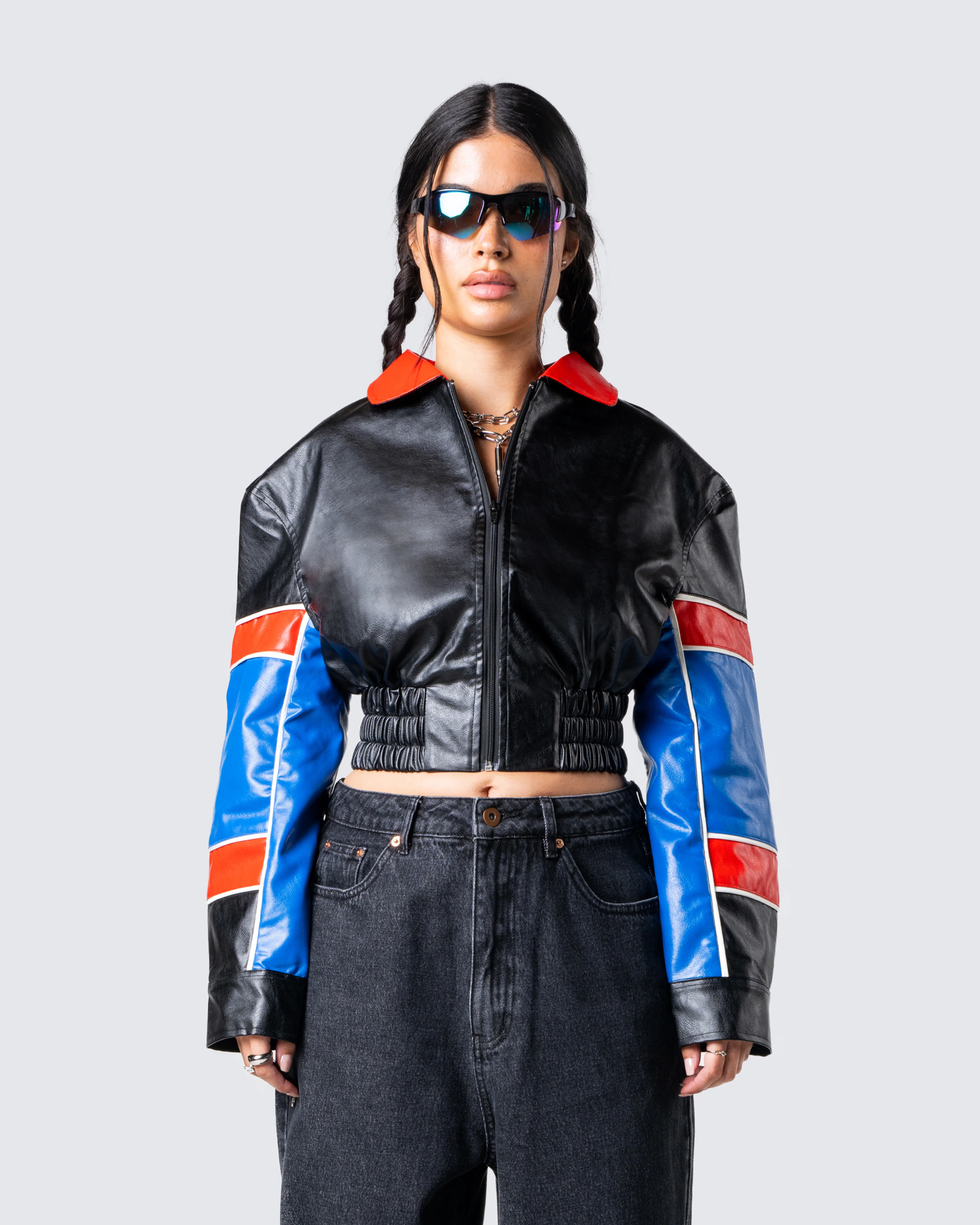 Atlas Black Vegan Leather Jacket - Image 4