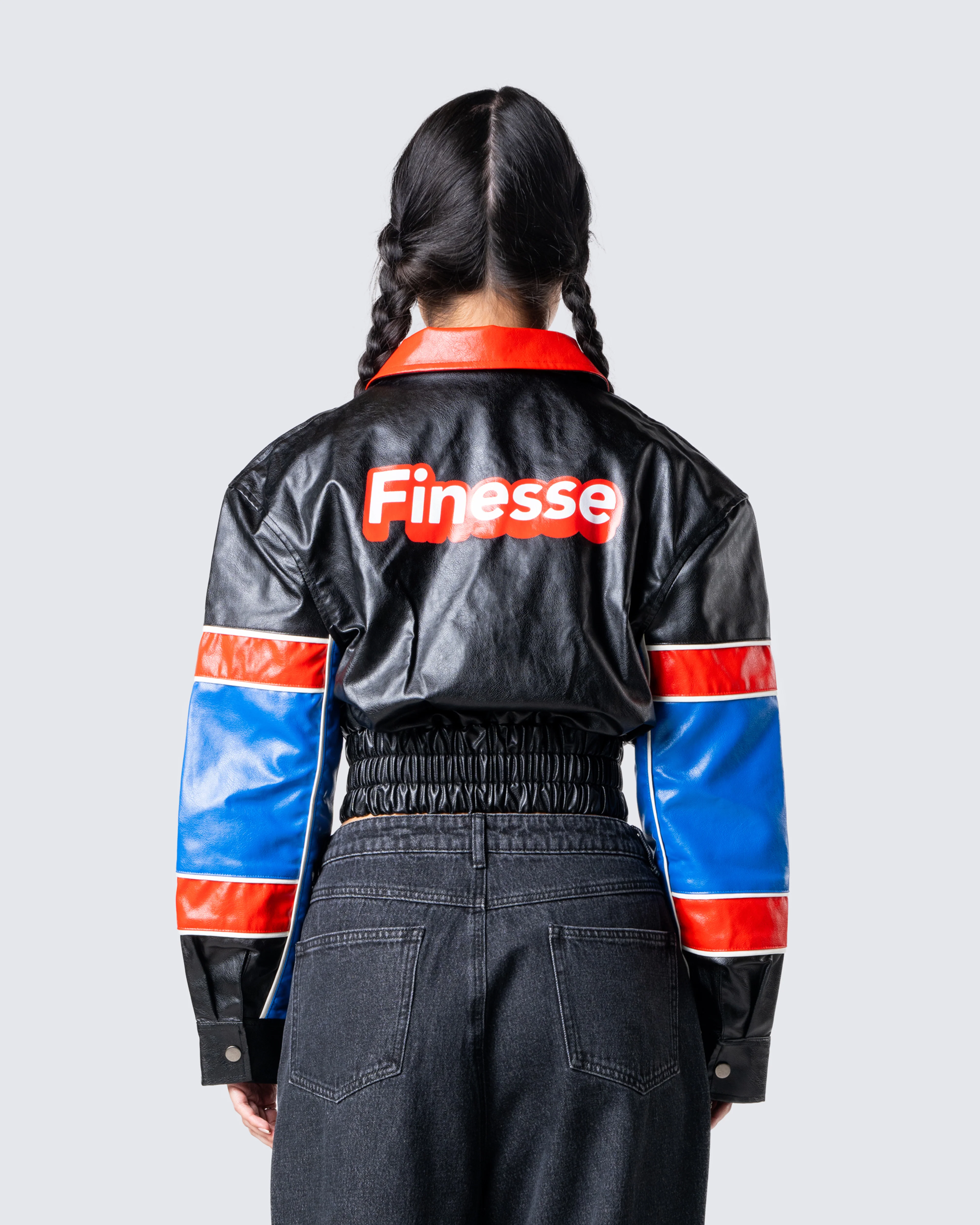 Atlas Black Vegan Leather Jacket - Image 6