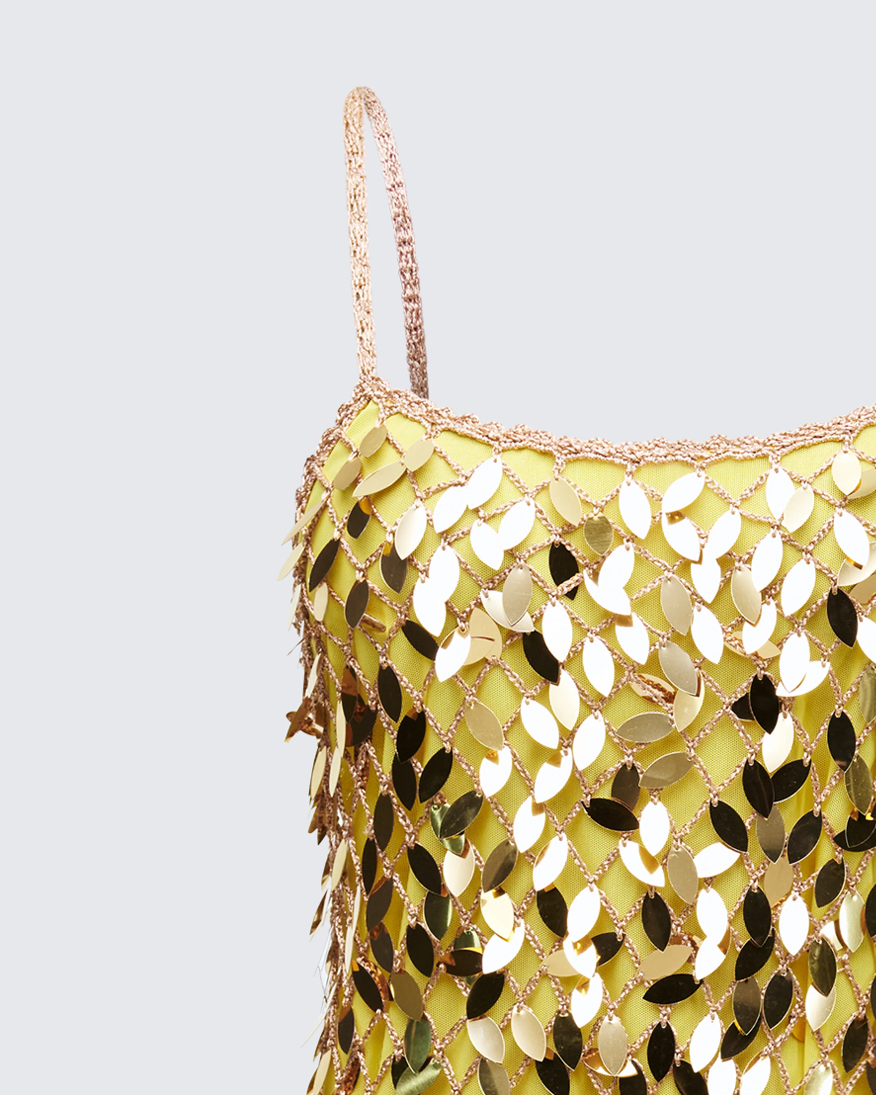 Bellatrix Gold Sequin Mini Dress - Image 6