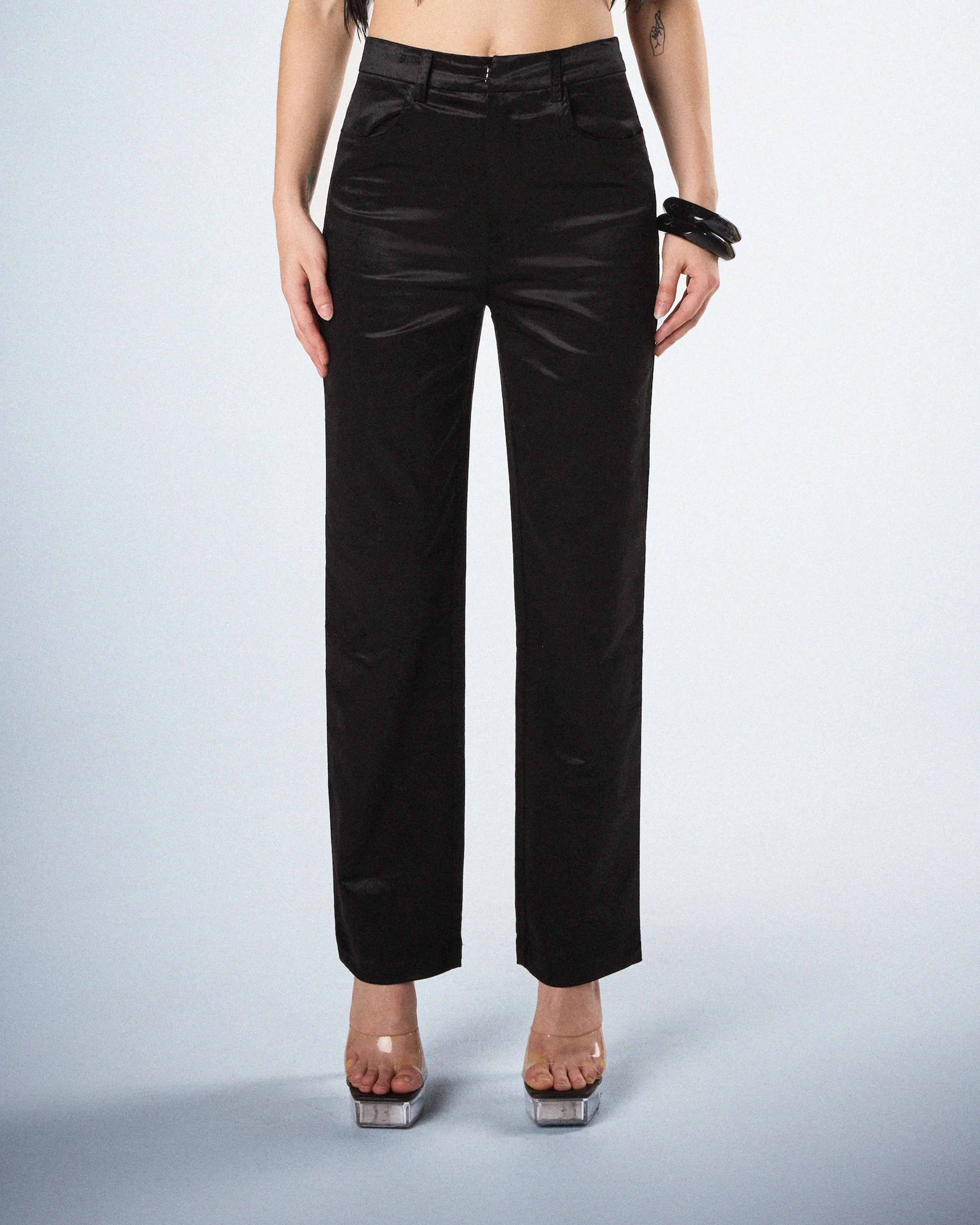 Bess Black Velvet Pants - Image 4