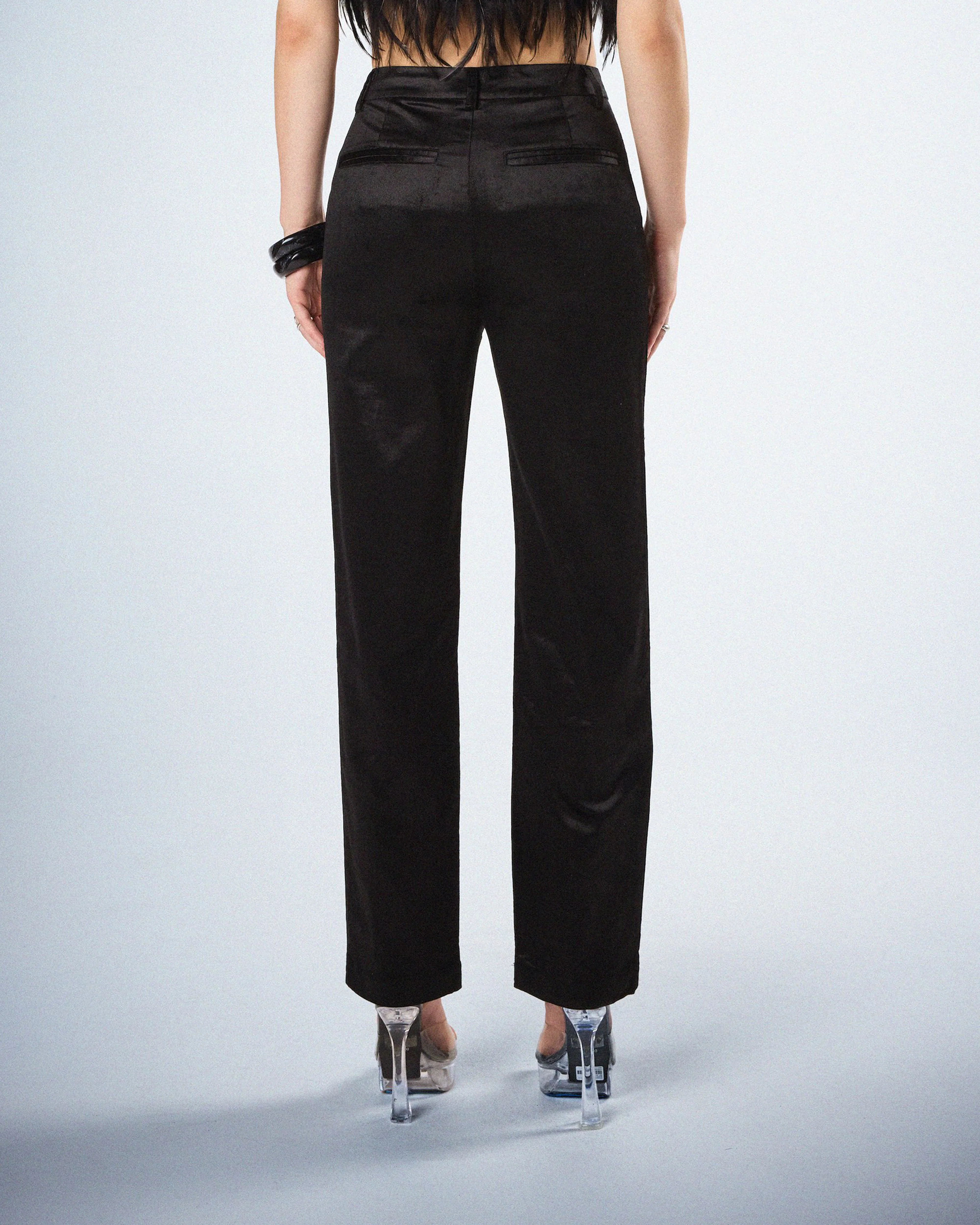 Bess Black Velvet Pants - Image 7