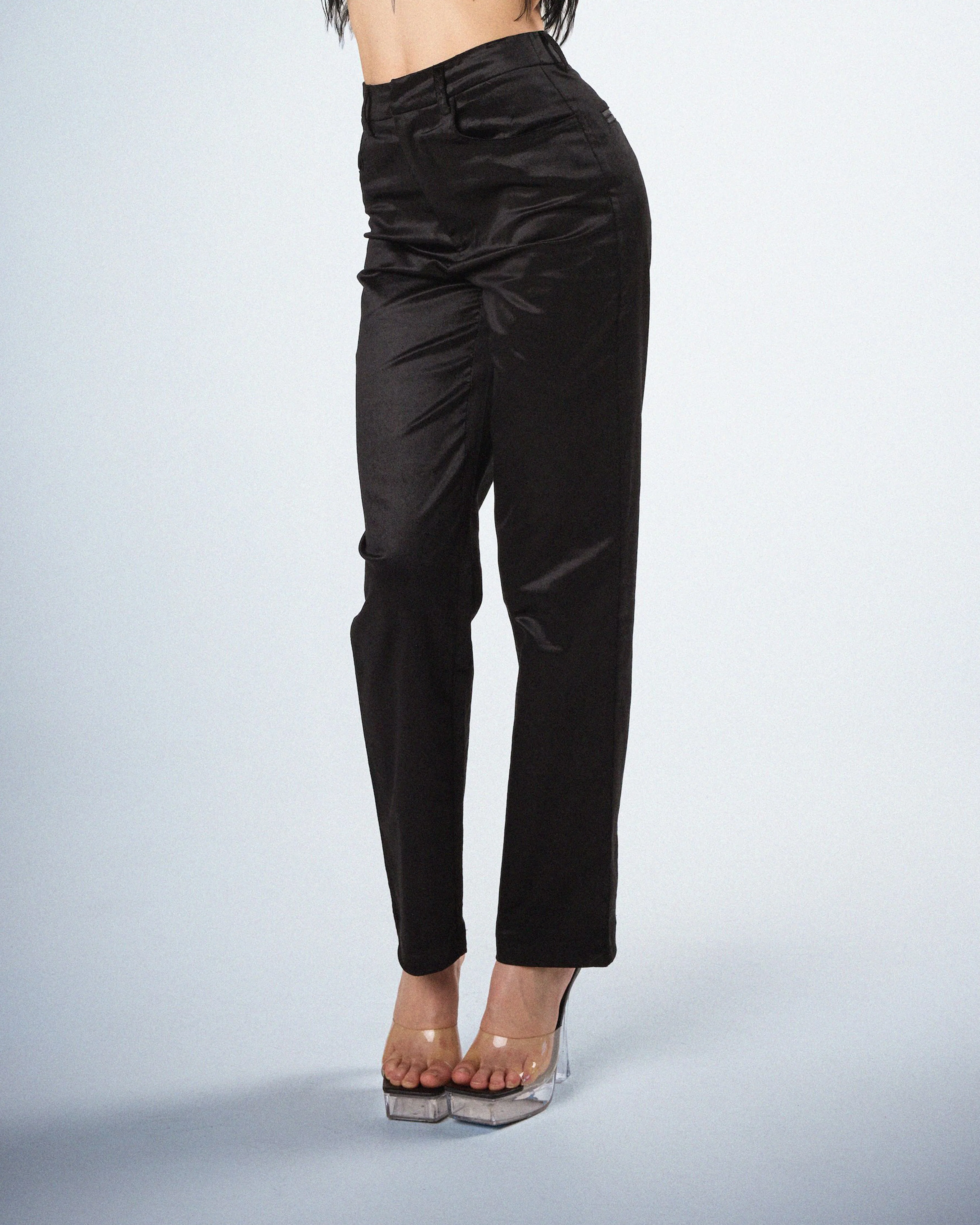 Bess Black Velvet Pants - Image 8